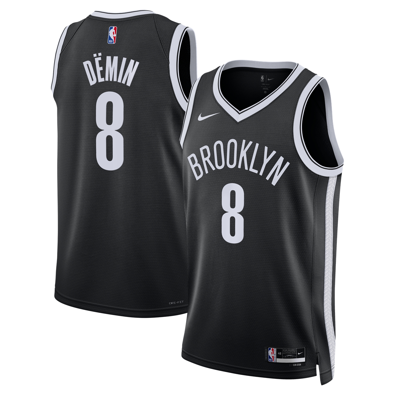 Brooklyn Nets Icon Edition Jersey Black NBA Women Fan Wear