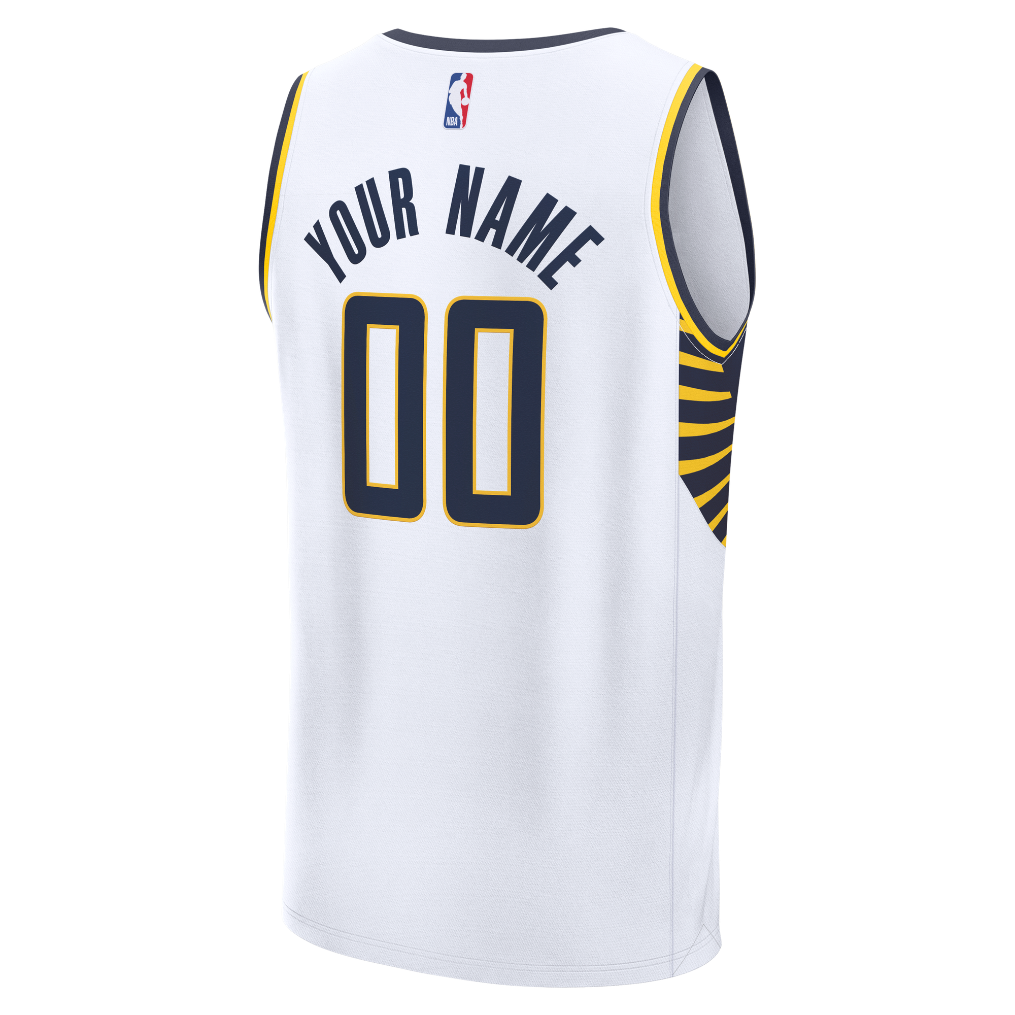 Indiana Pacers Association Edition Jersey White NBA Men Fan Wear Custom Number