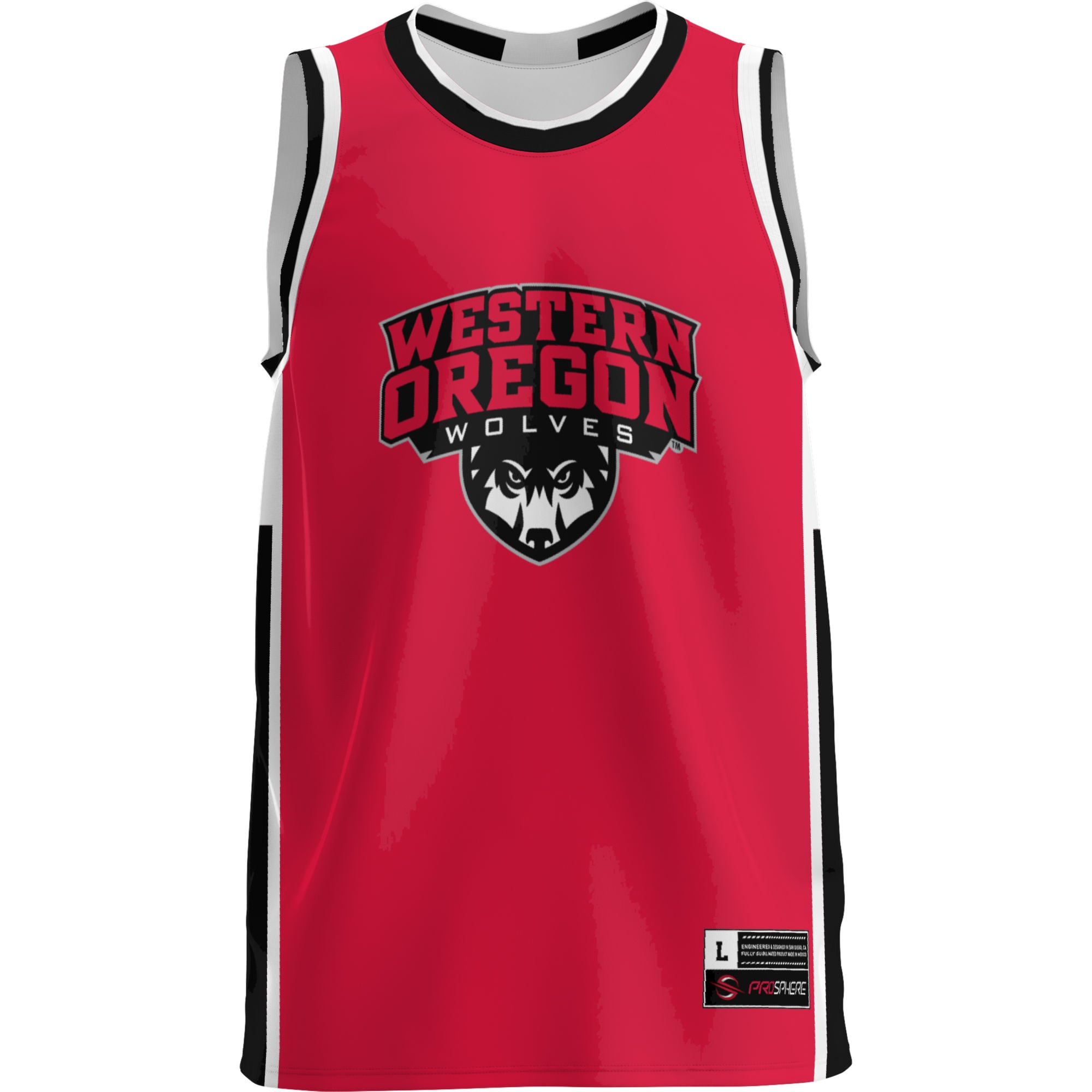 Western Oregon Wolves NBA Jersey Red NBA Women Fan Wear