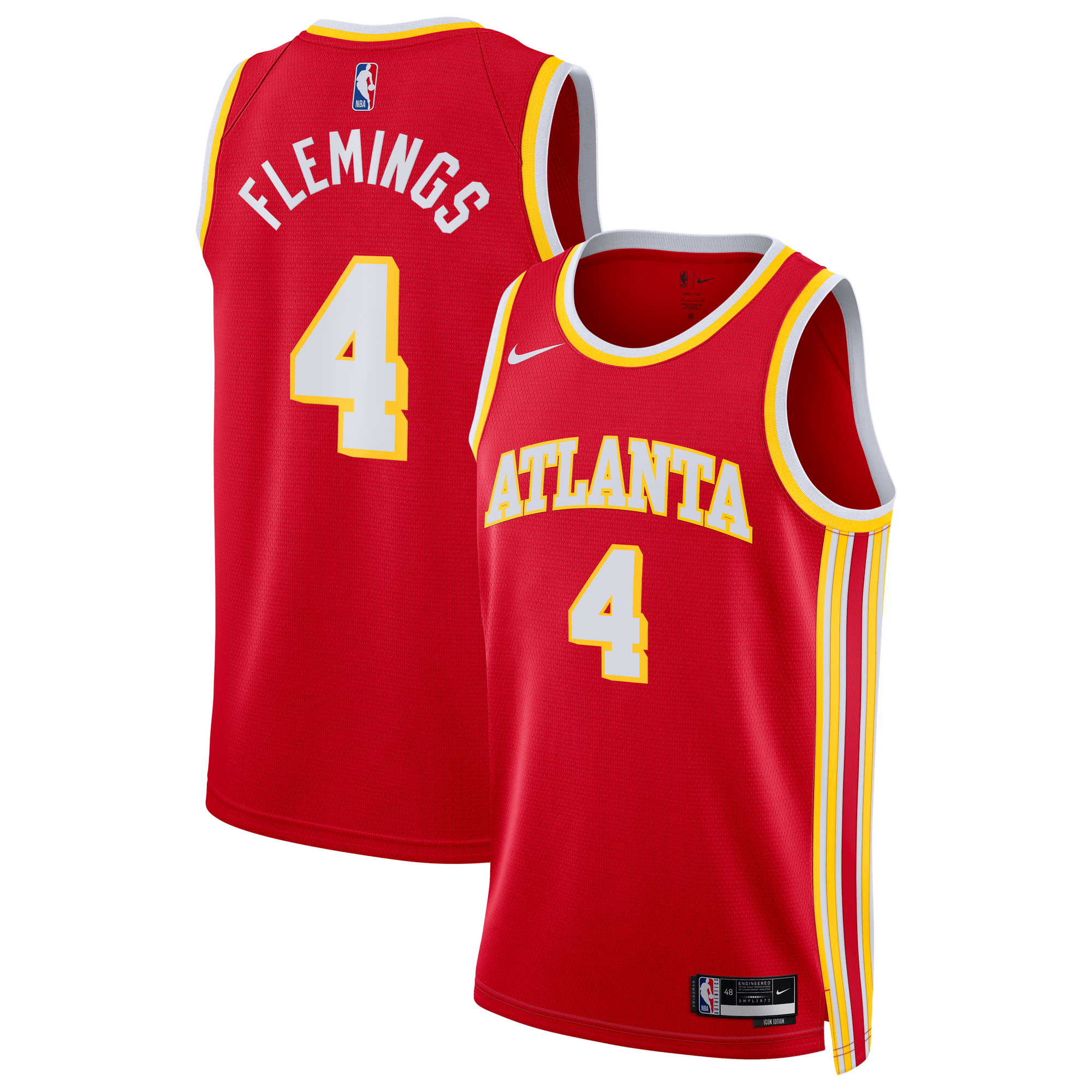 Kingston Flemings Atlanta Hawks Swingman Jersey Red NBA Women Fan Wear