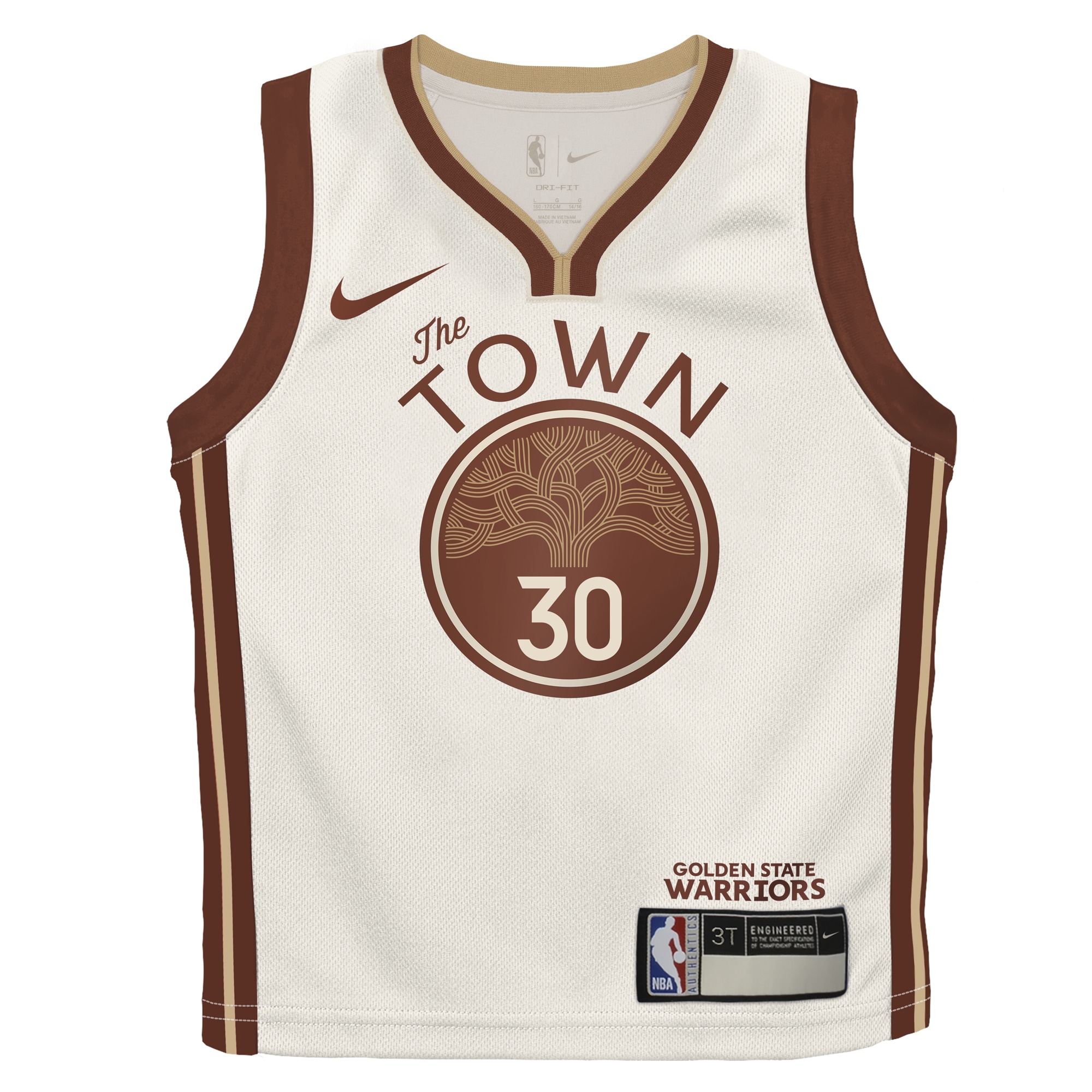 Stephen Curry Golden State Warriors Swingman Jersey Tan NBA Youth Fan Wear