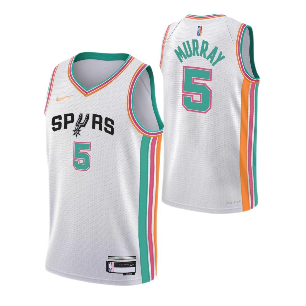 Dejounte Murray San Antonio Spurs Swingman Jersey White NBA Women Fan Wear