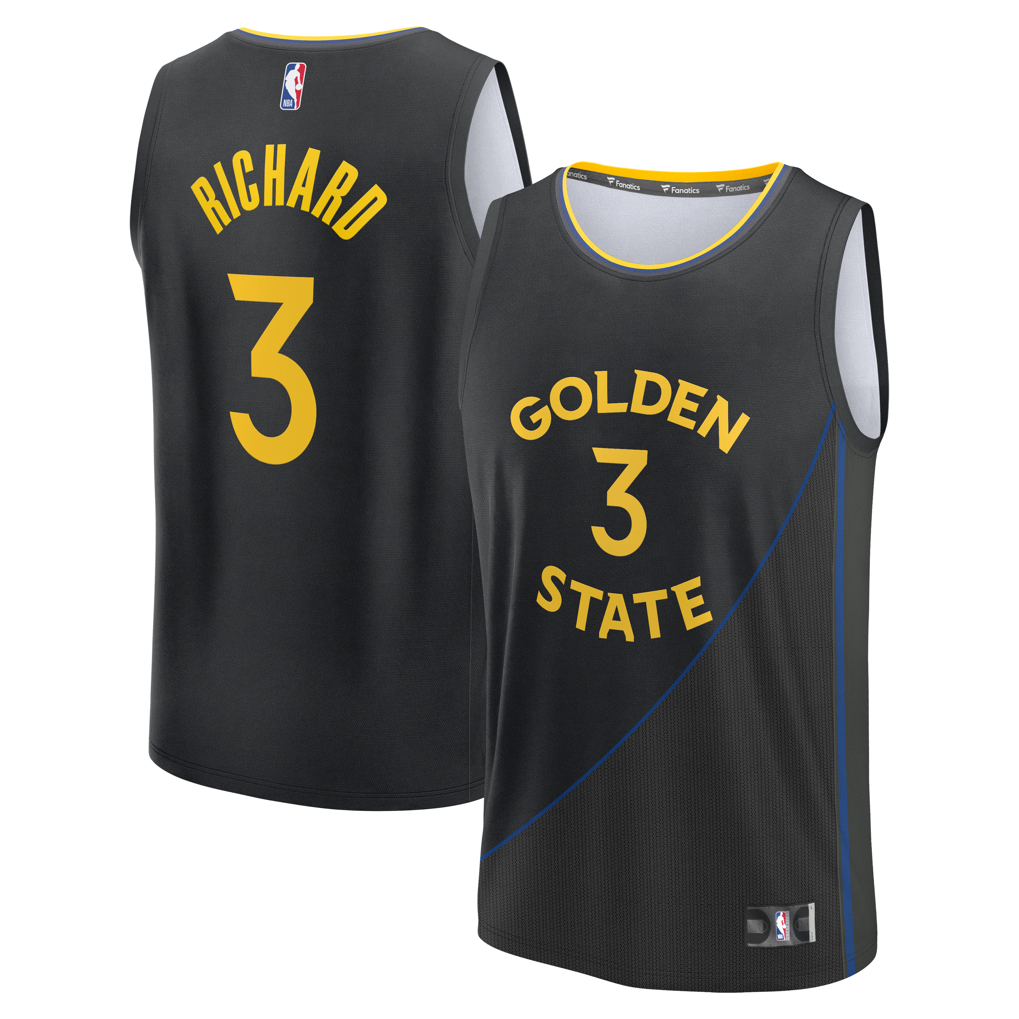 Will Richard Golden State Warriors Jersey Black NBA Women Fan Wear