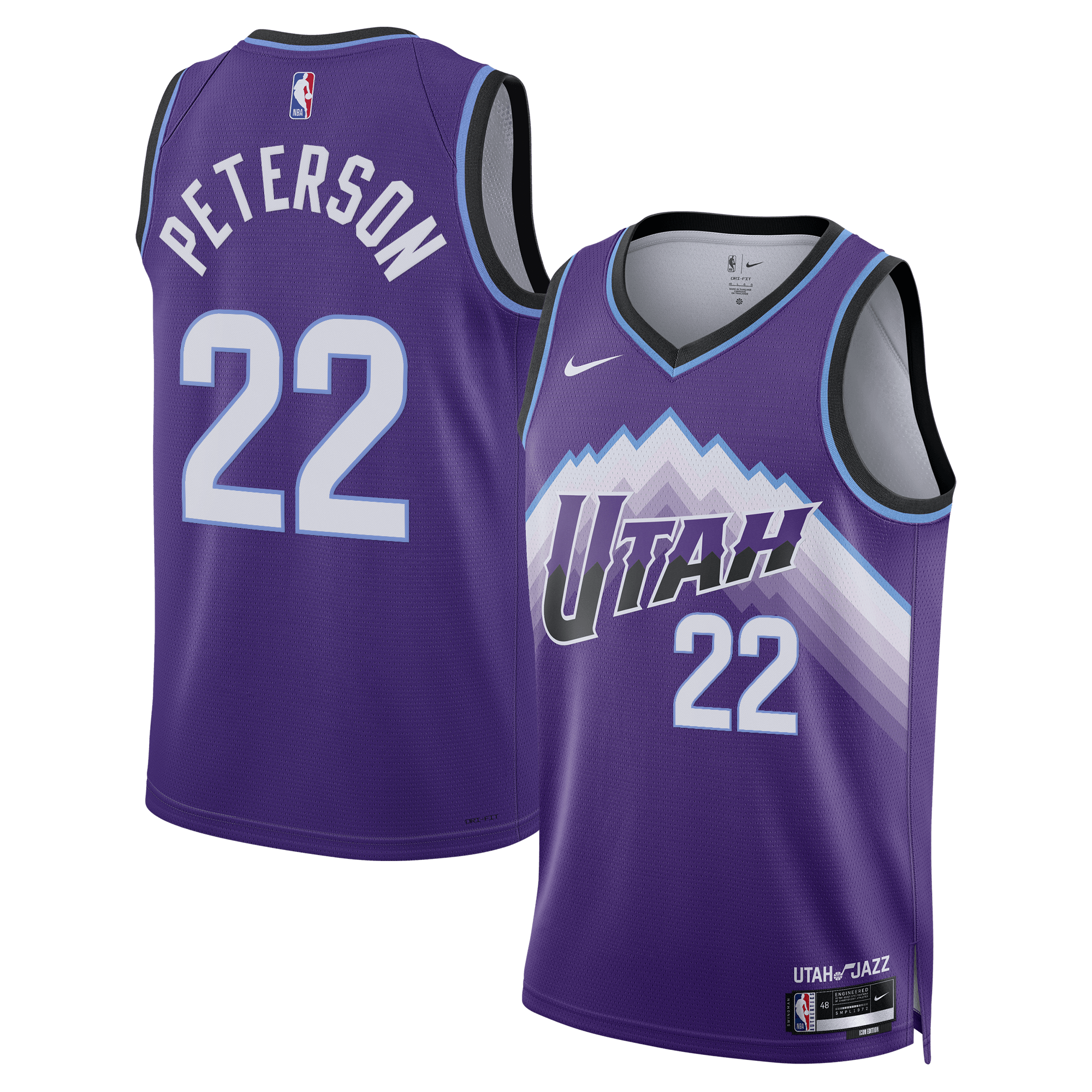 Darryn Peterson Utah Jazz Swingman Jersey Purple NBA Women Fan Wear