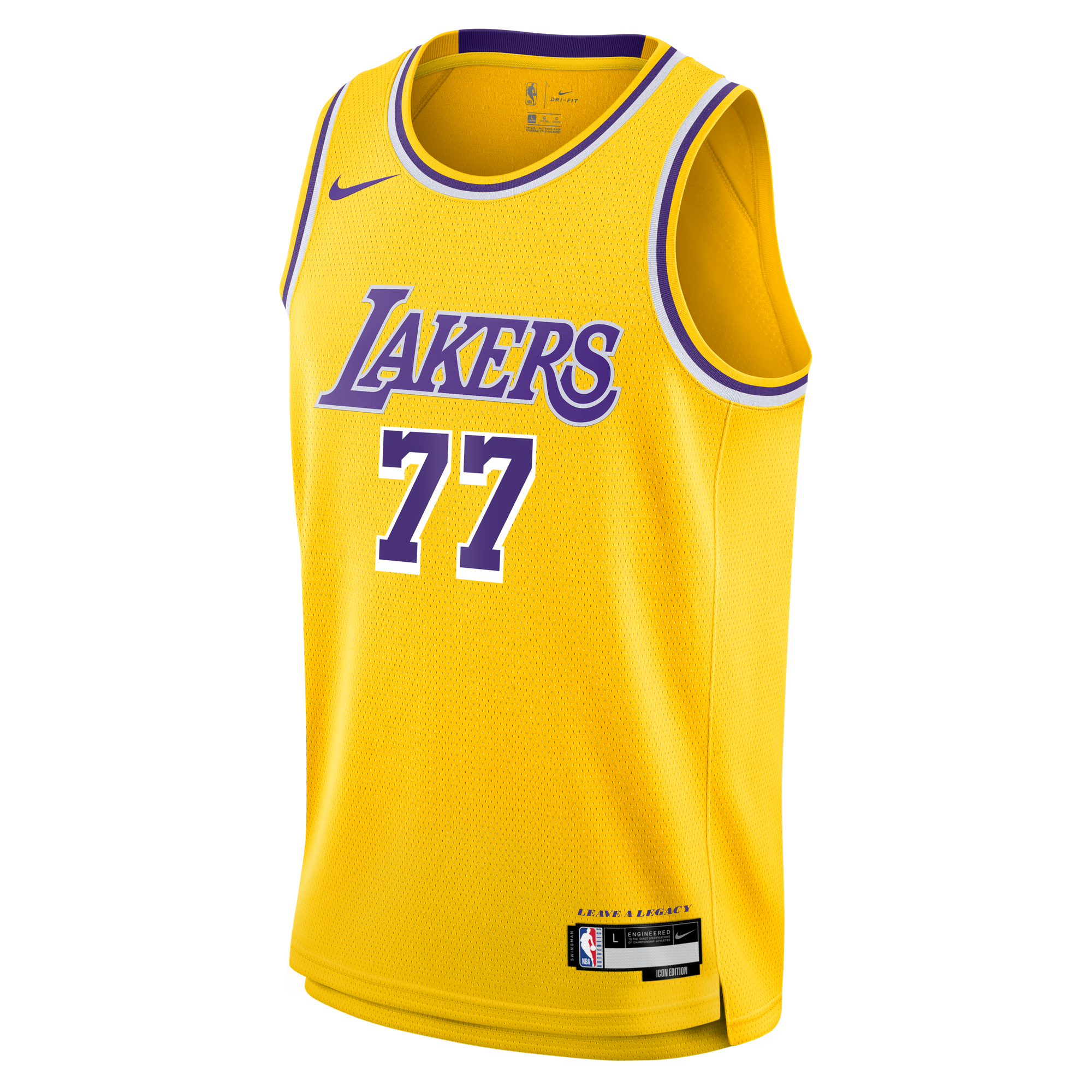 Luka Don Los Angeles Lakers Icon Edition Jersey Gold NBA Men Fan Wear