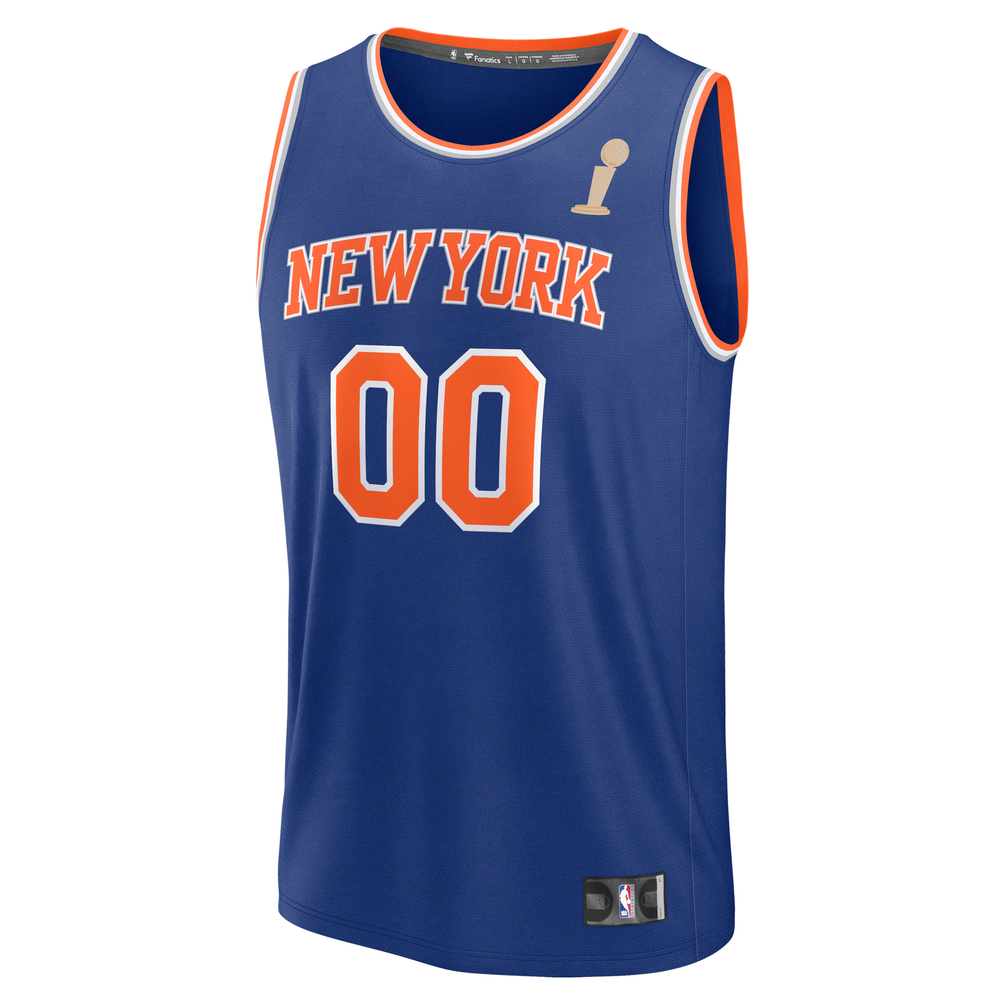 New York Knicks Custom Jersey Blue NBA Men Fan Wear Custom Number