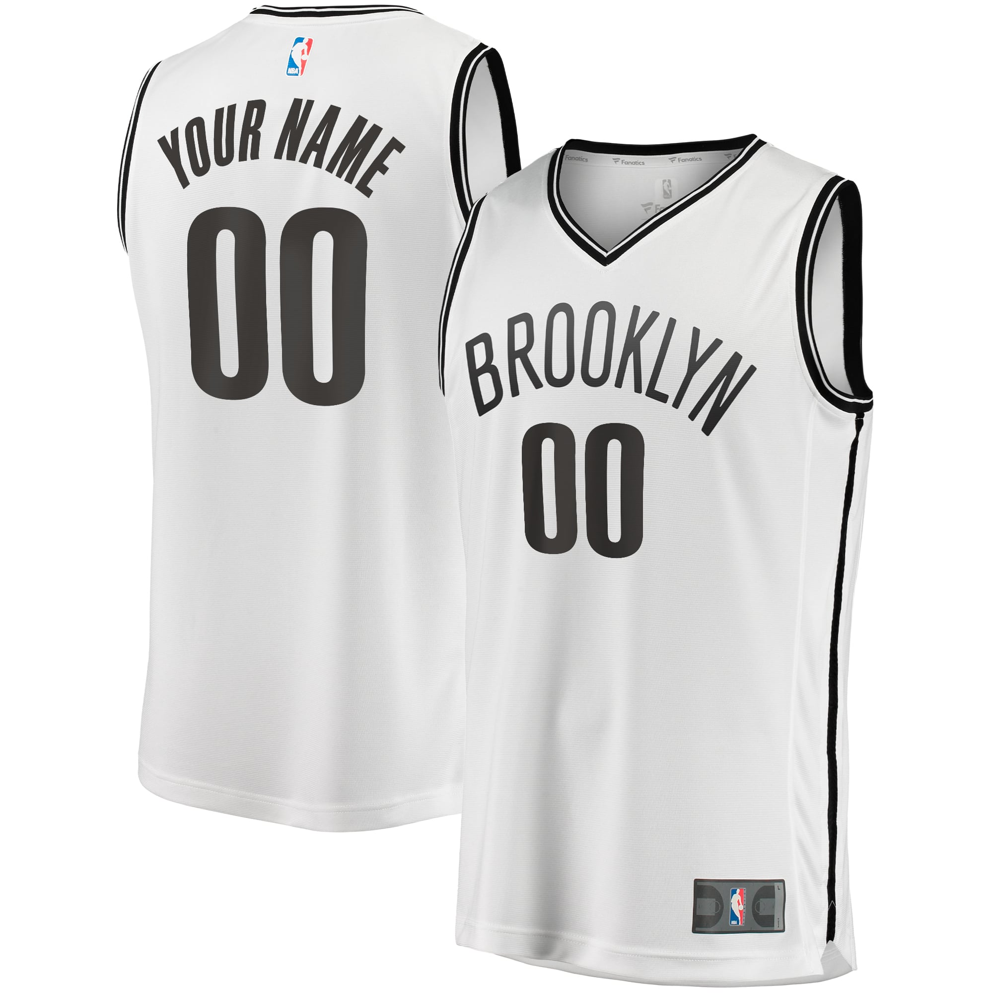 Brooklyn Nets Custom Jersey White NBA Men Fan Wear