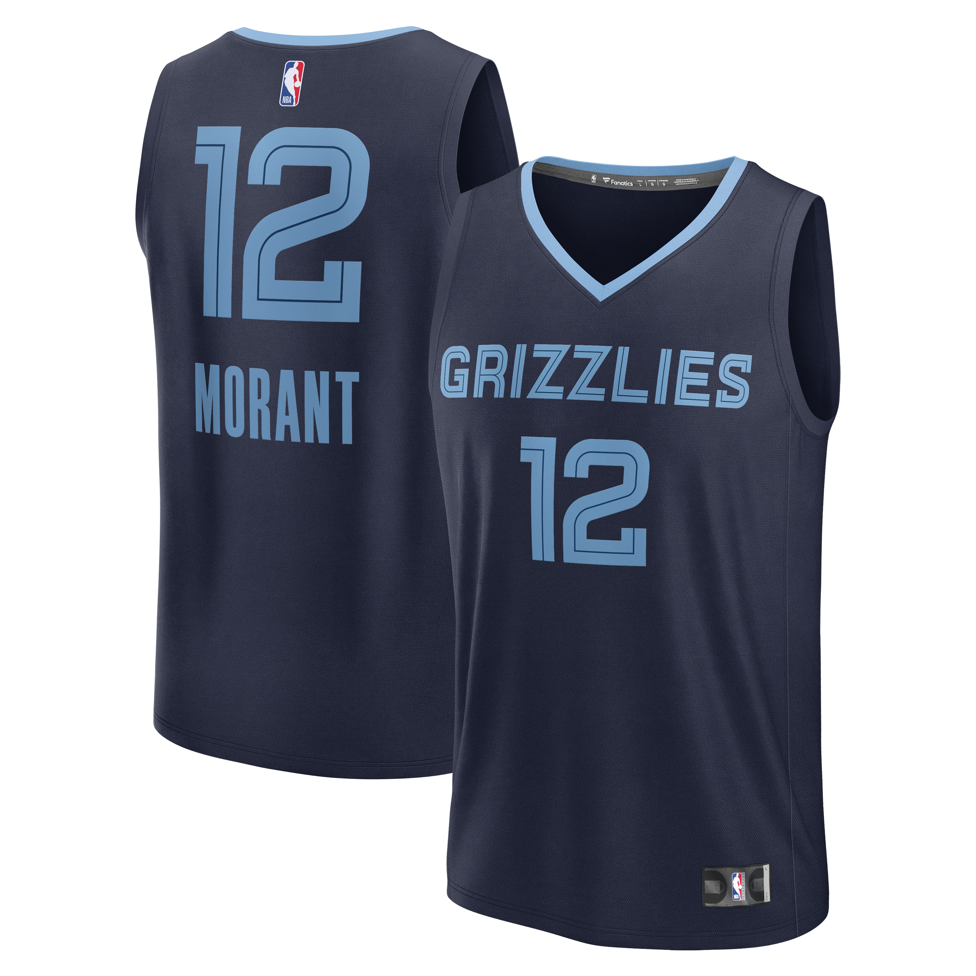 Ja Morant Memphis Grizzlies Jersey Navy NBA Women Fan Wear Ja Morant