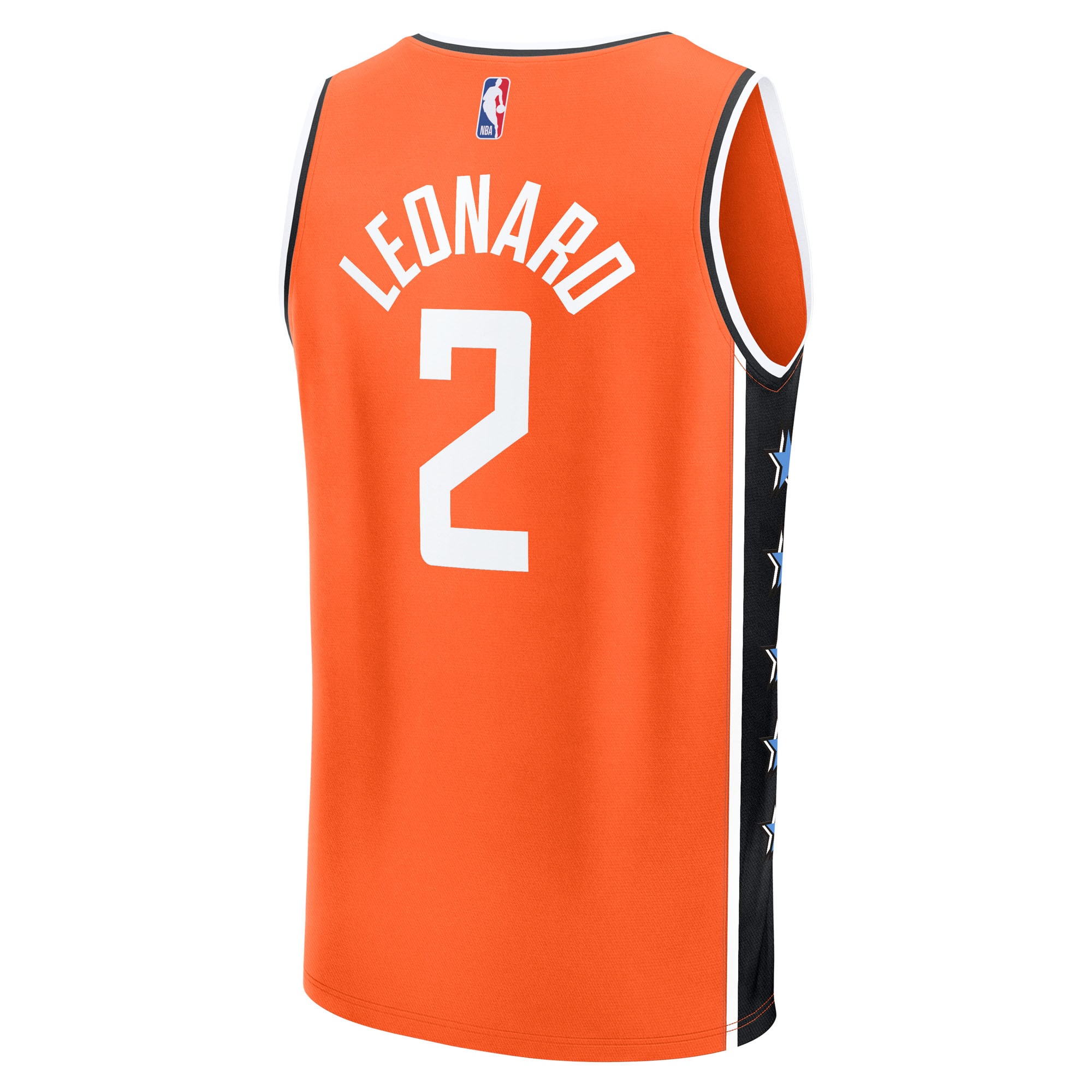 Kawhi Leonard Los Angeles Clippers City Edition Jersey No.2 Orange NBA Youth Fan Wear Kawhi Leonard