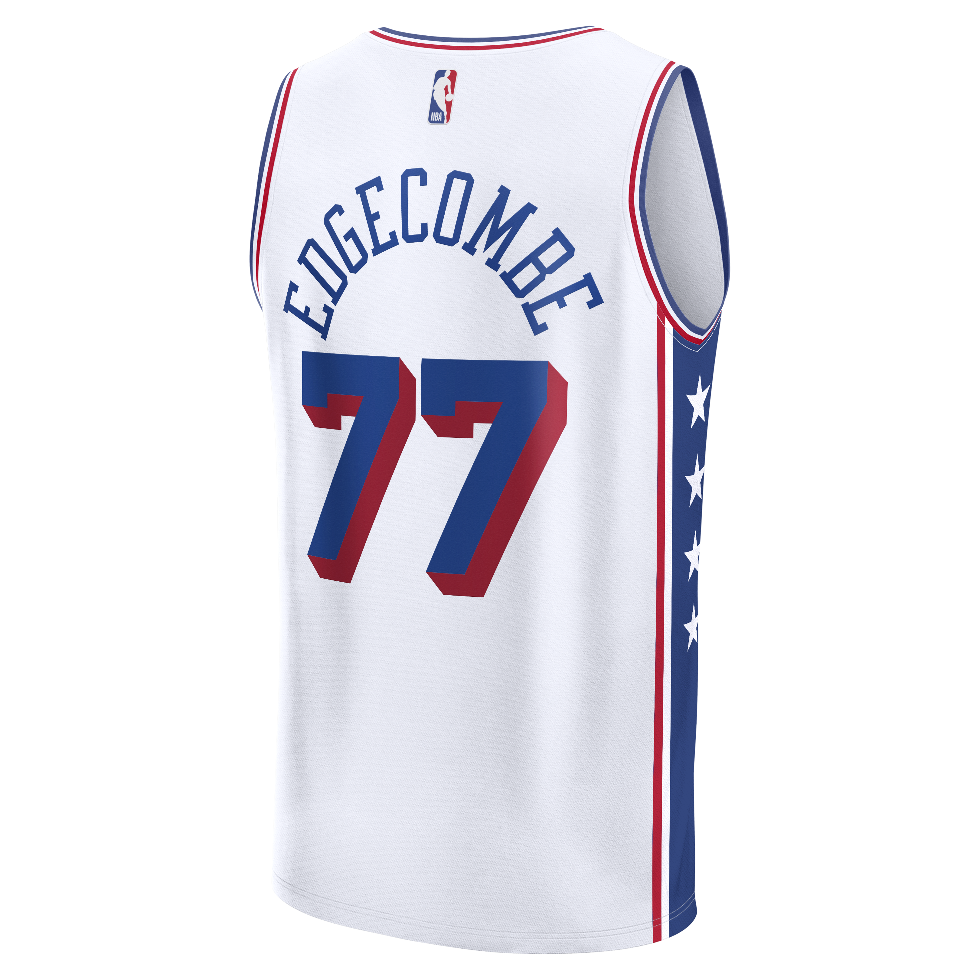 VJ Edgecombe Philadelphia 76ers Association Edition Jersey White NBA Women Fan Wear VJ Edgecombe