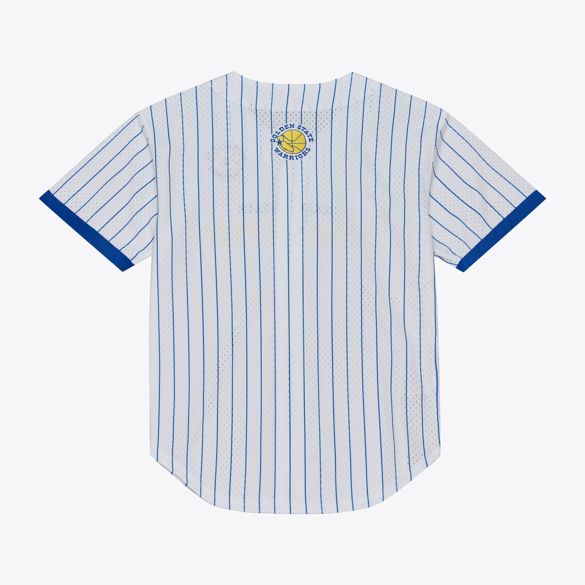 Full Button Head Golden State Warriors Jersey Pinstripe NBA Women Fan Wear