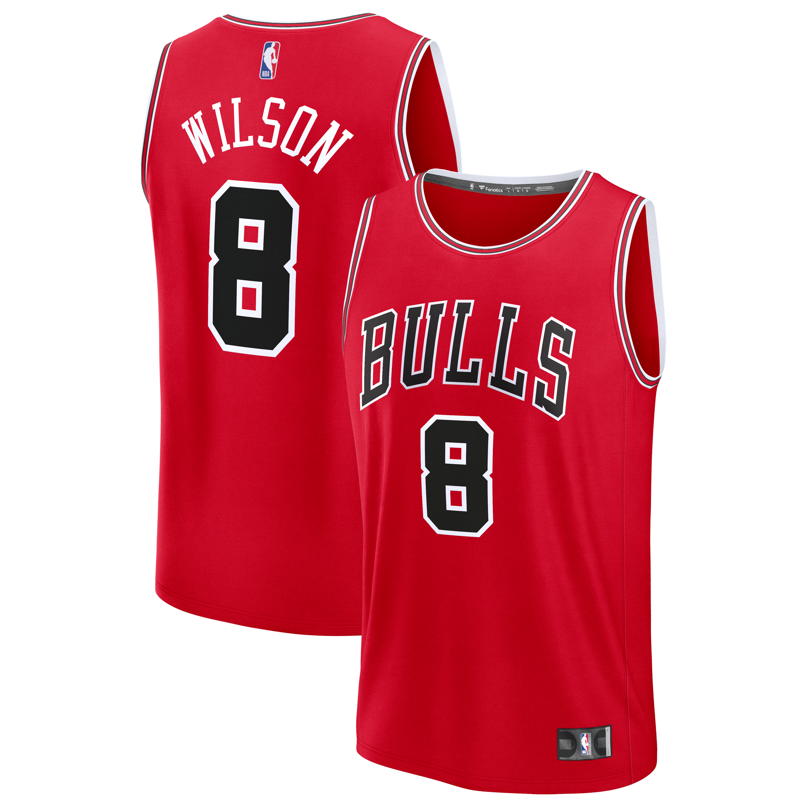 Caleb Wilson Chicago Bulls Draft Jersey Red NBA Youth Fan Wear