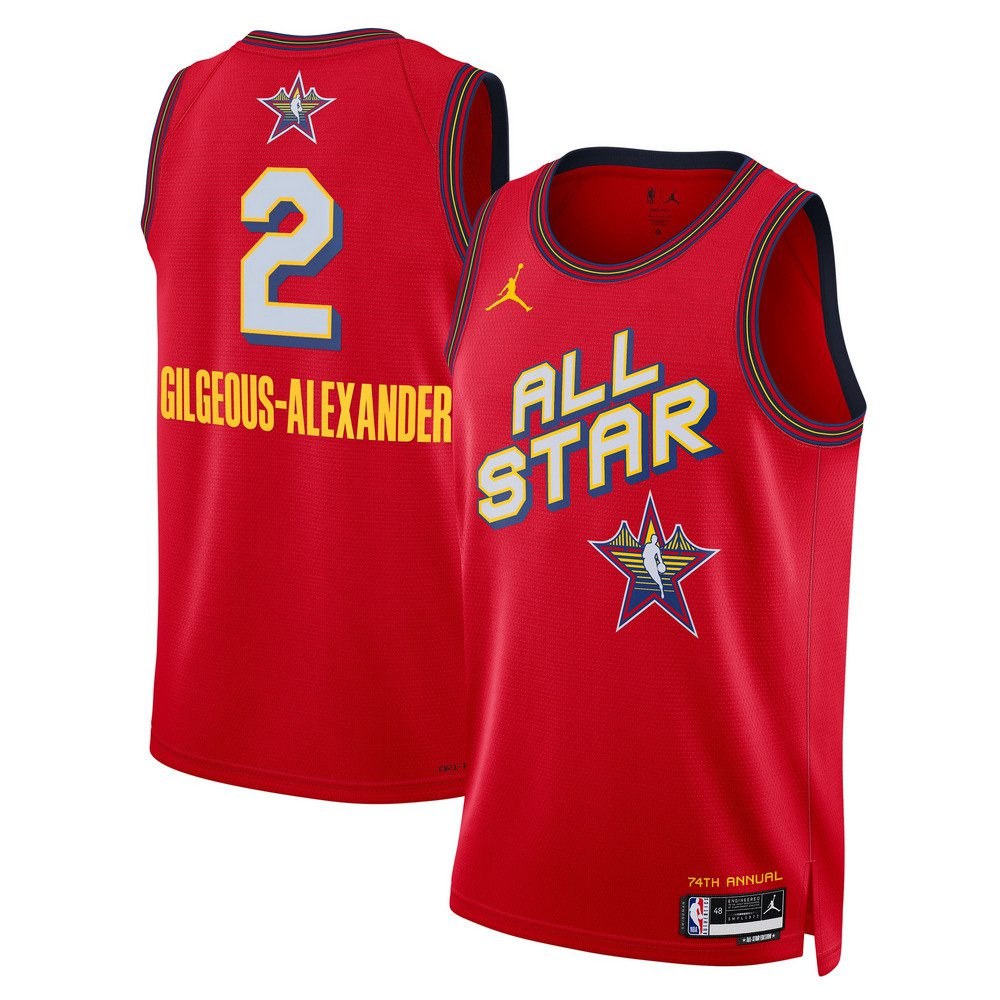 Shai Gilgeous-Alexander NBA All-Star Jersey Red NBA Men Fan Wear