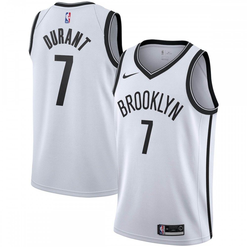 Kevin Durant Brooklyn Nets Association Edition Jersey White NBA Women Fan Wear