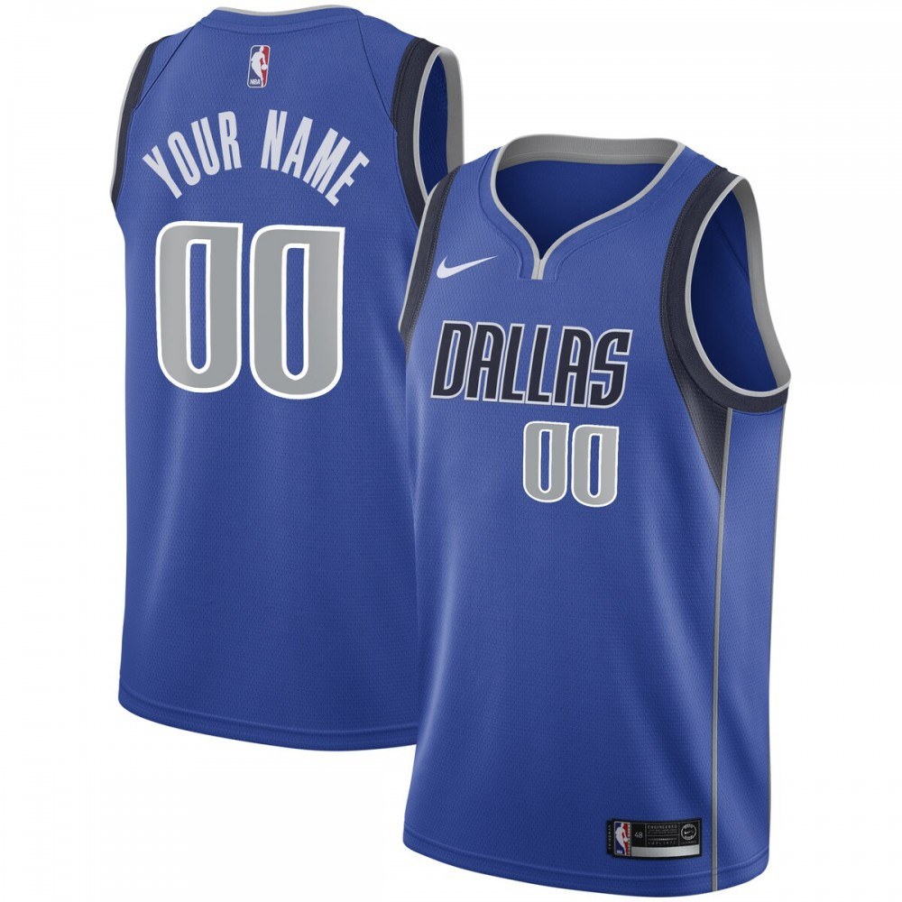 Dallas Mavericks Swingman Jersey Royal NBA Men Fan Wear Custom Number