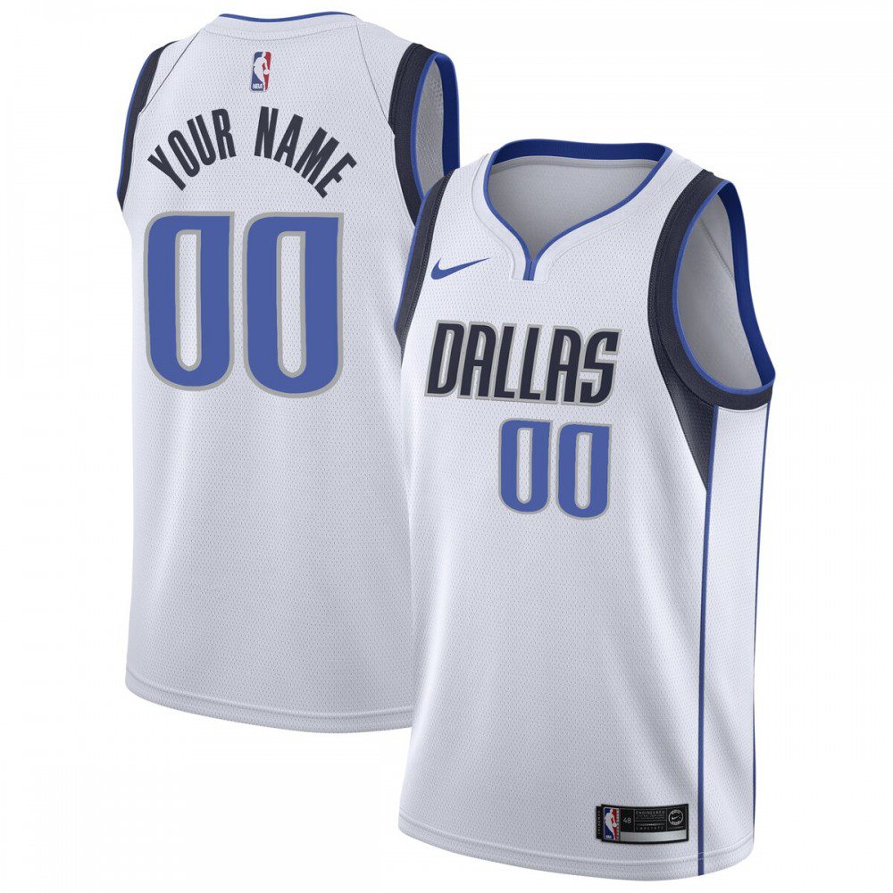 Dallas Mavericks Swingman Jersey White NBA Men Fan Wear