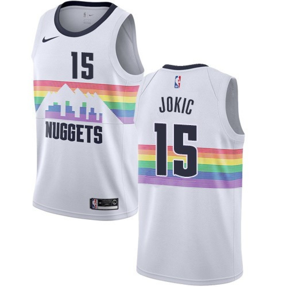 Nikola Jokic Denver Nuggets Jersey White NBA Women Fan Wear