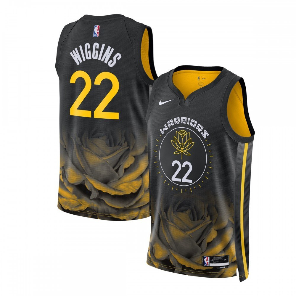 Andrew Wiggins Golden State Warriors Swingman Jersey Black NBA Women Fan Wear