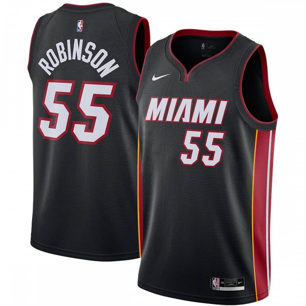 Duncan Robinson Miami Heat Swingman Jersey Black NBA Men Fan Wear Duncan Robinson