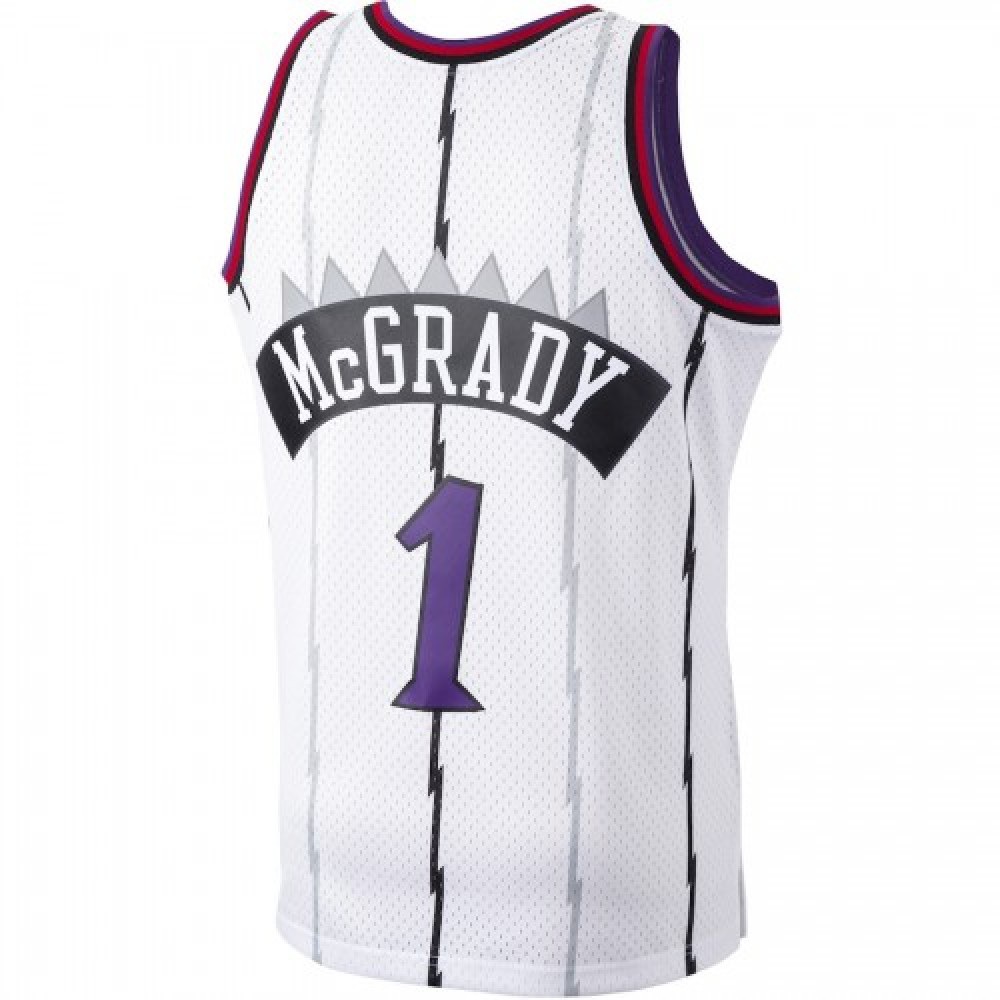 Tracy McGrady Toronto Raptors Hardwood Classics Jersey White NBA Women Fan Wear Tracy McGrady