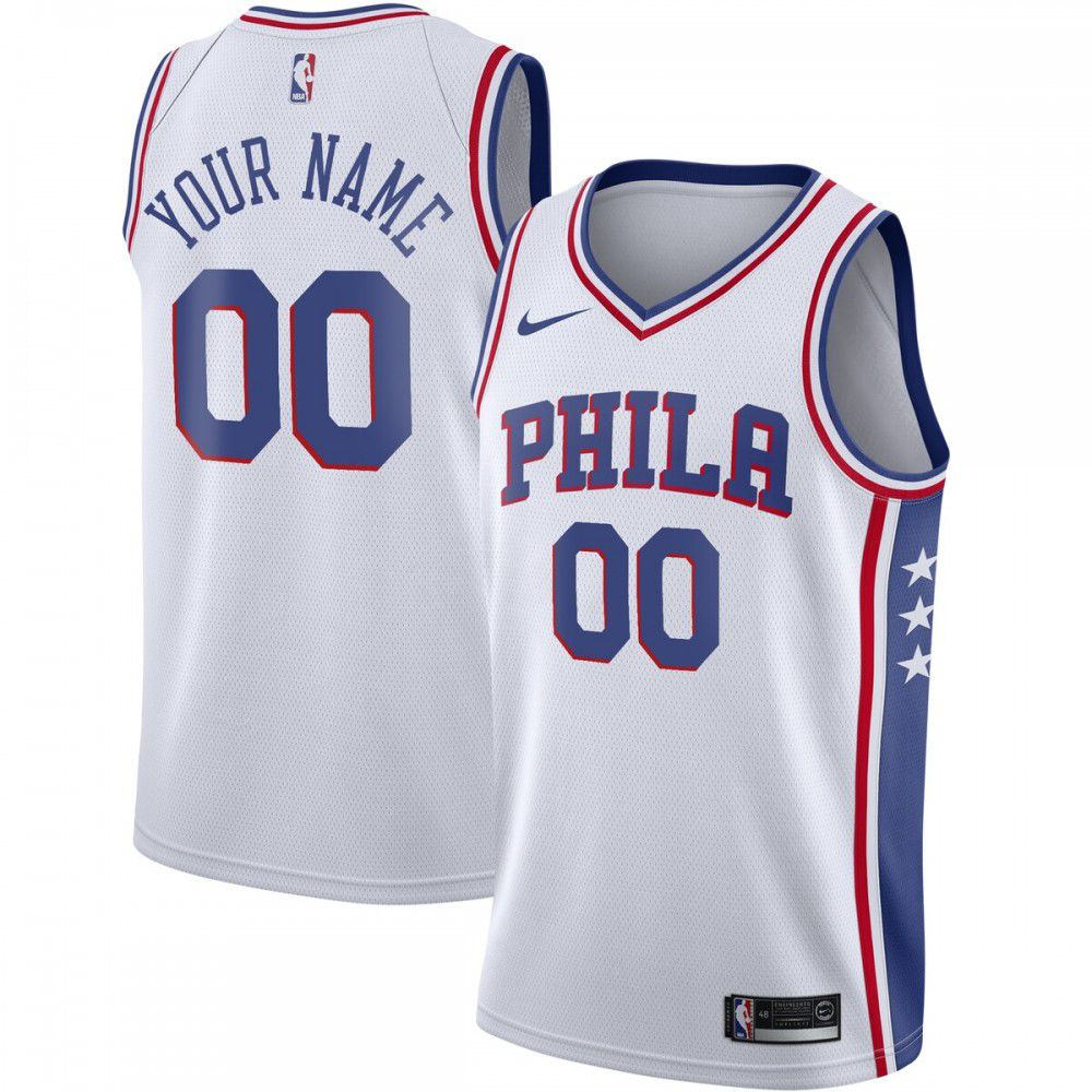 Philadelphia 76ers Swingman Jersey White NBA Men Fan Wear