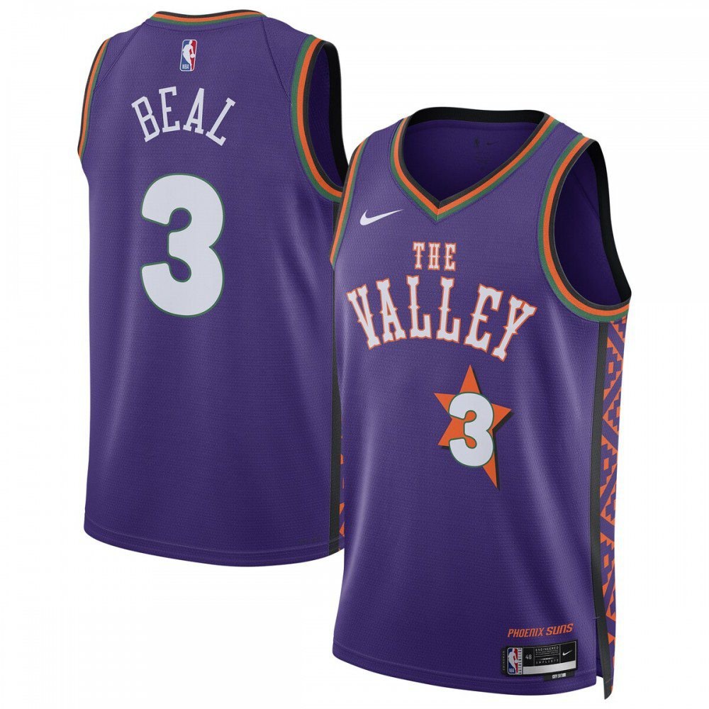 Bradley Beal Phoenix Suns Jersey Purple NBA Men Fan Wear