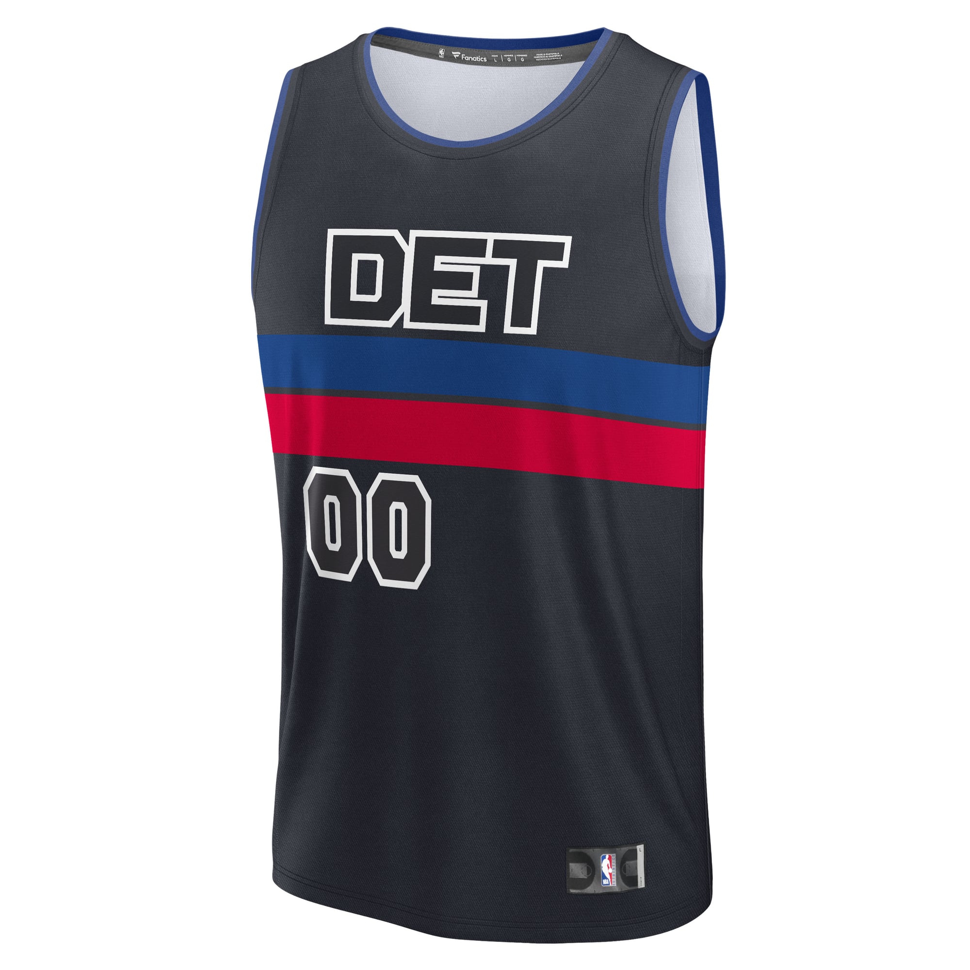 Detroit Pistons Fast Break Jersey Black NBA Youth Fan Wear Custom Number