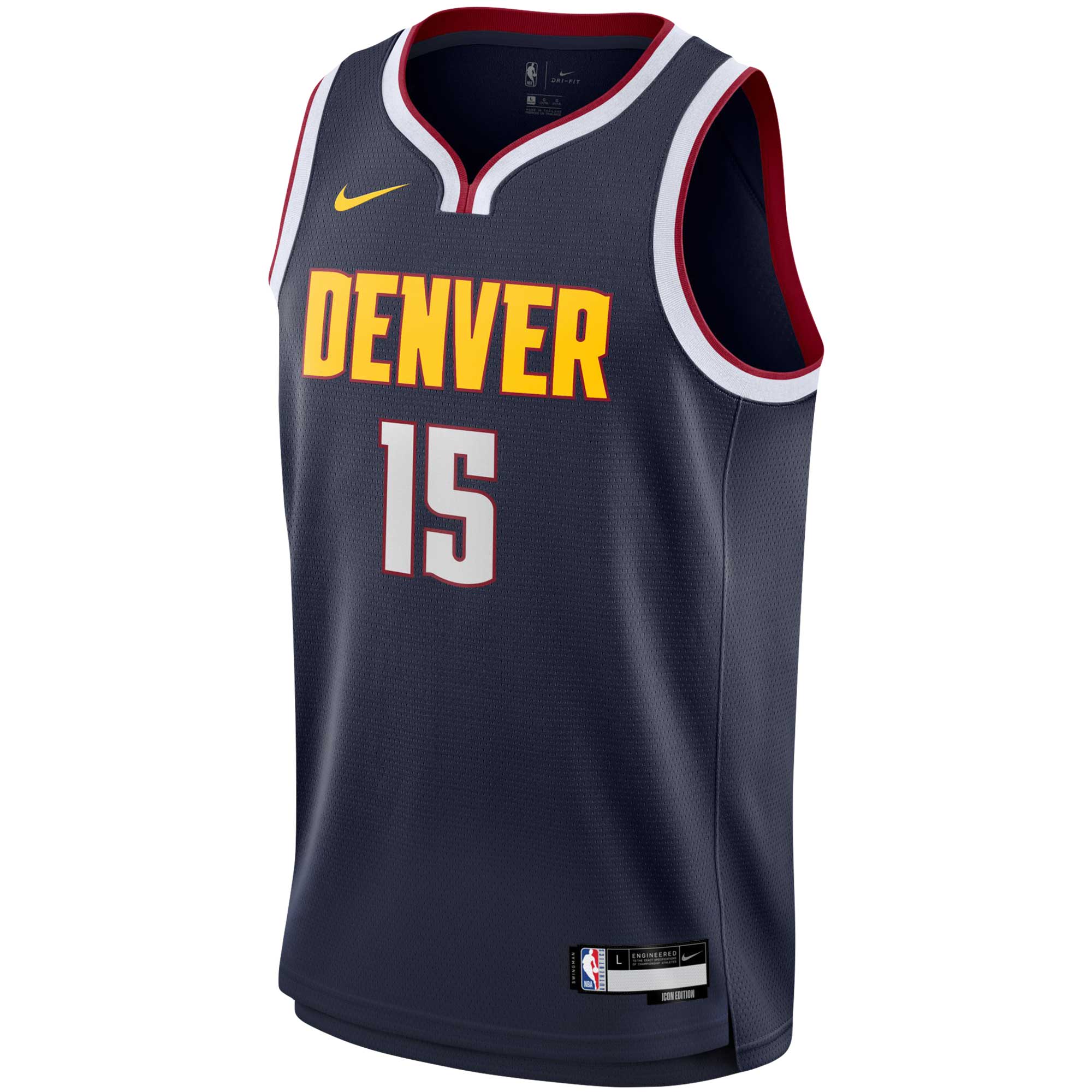 Nikola Jokic Denver Nuggets Player Jersey No.15 Navy NBA Youth Fan Wear Nikola Jokic
