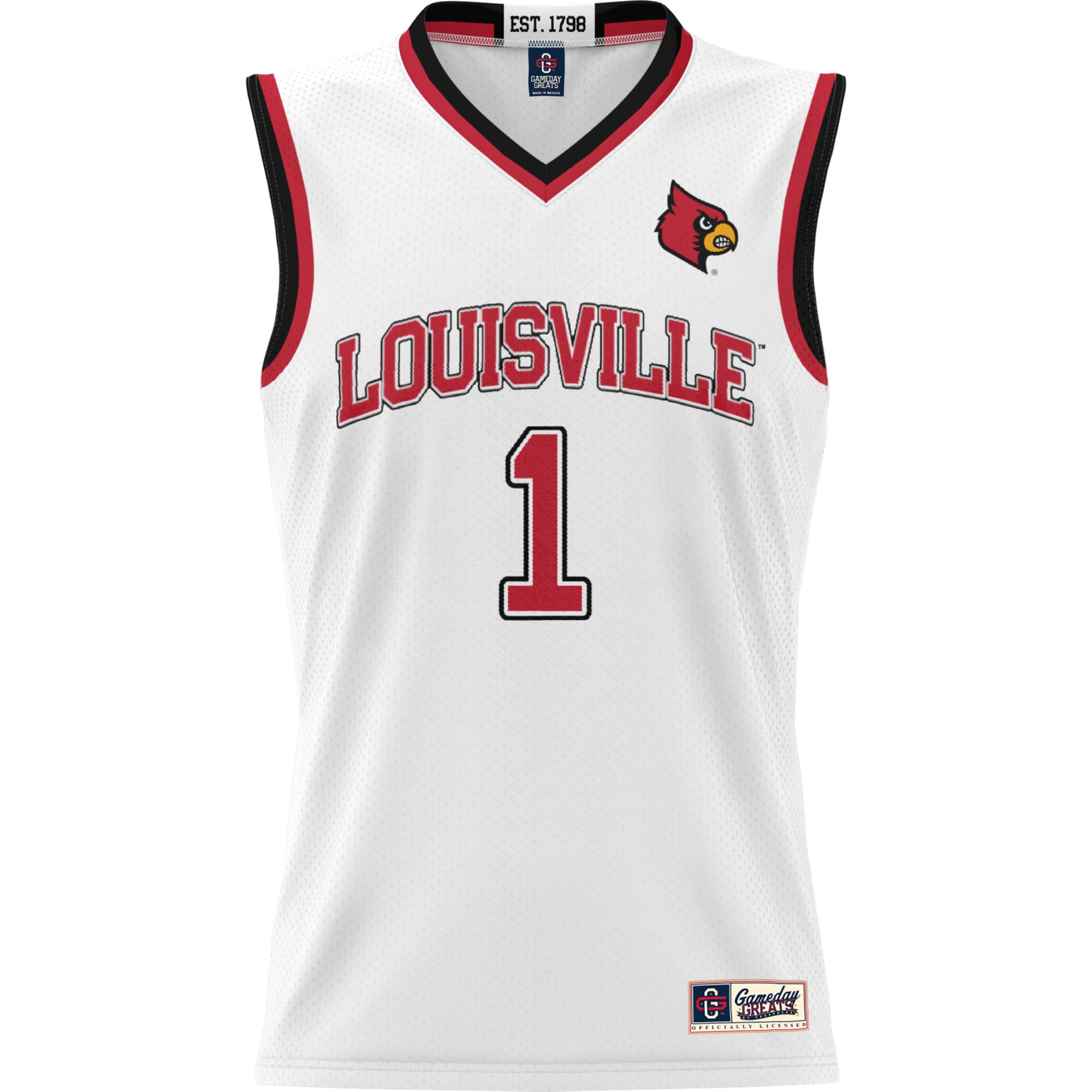 Louisville Cardinals NBA Jersey White NBA Women Fan Wear