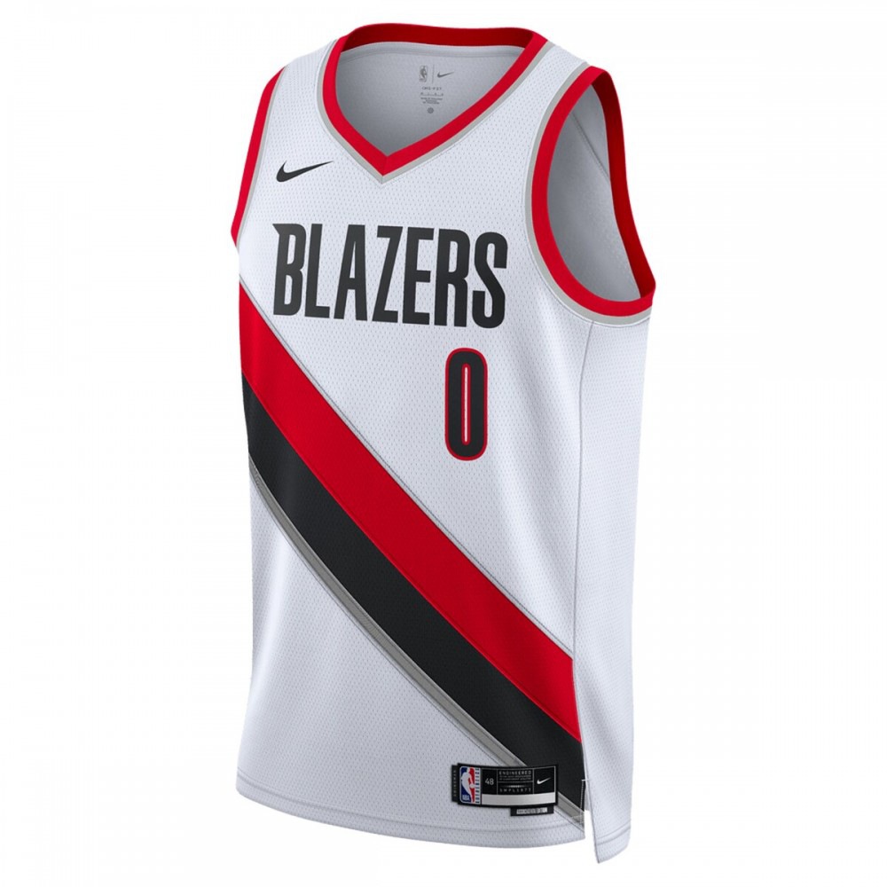 Damian Lillard Portland Trail Blazers Association Edition Jersey White NBA Men Fan Wear
