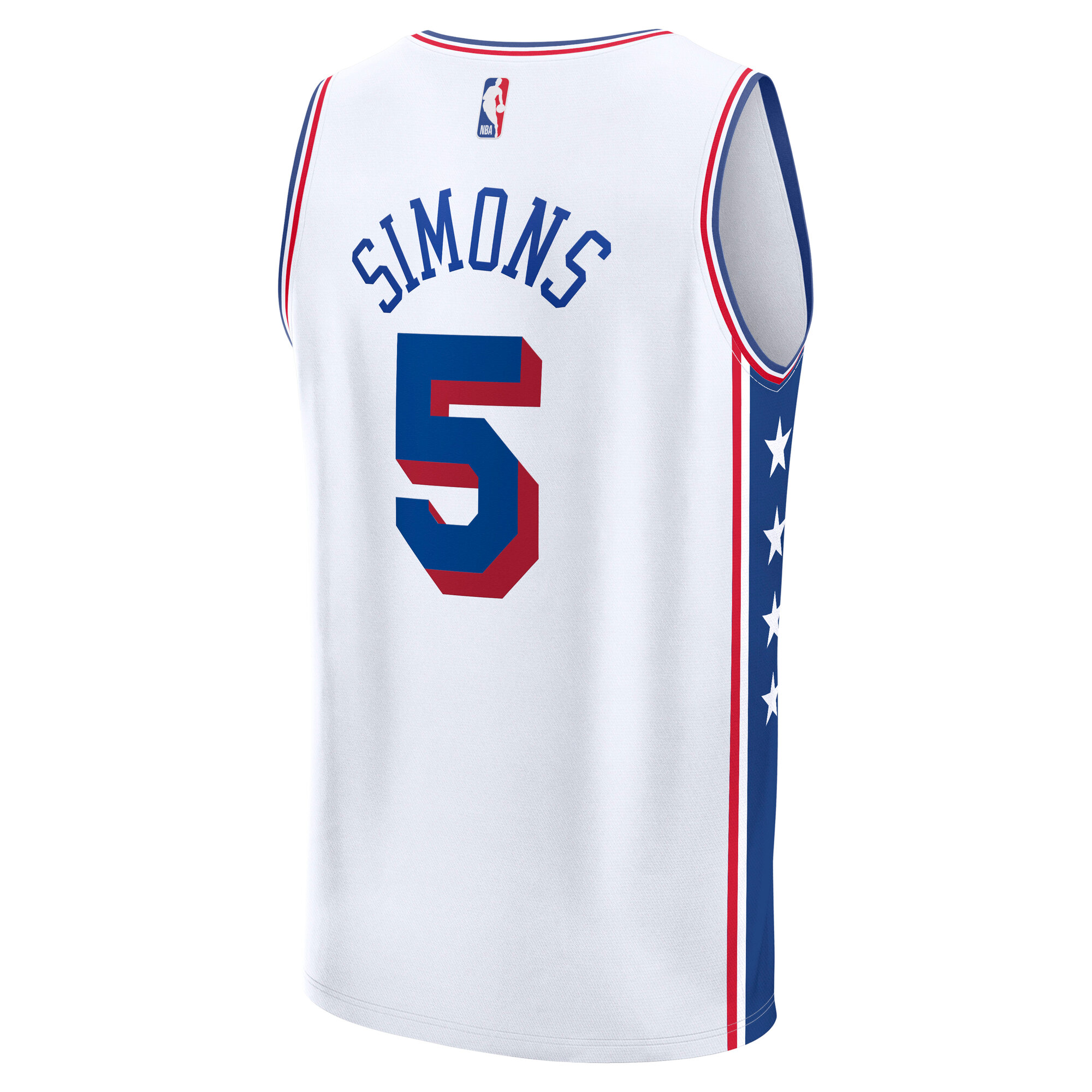 Anfernee Simons Philadelphia 76ers Fast Break Jersey White NBA Men Fan Wear