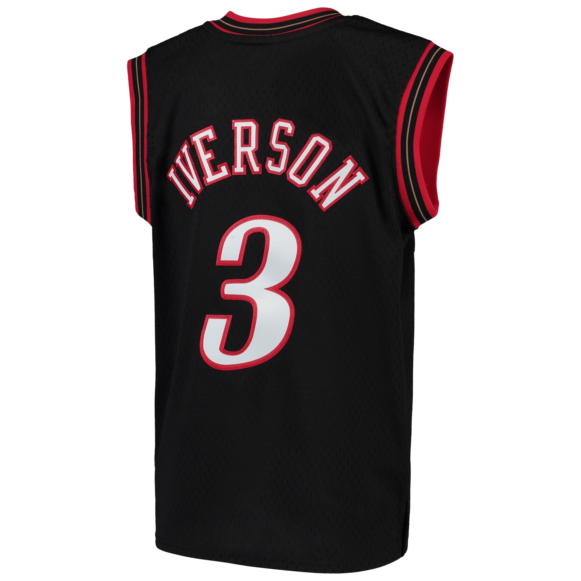Allen Iverson Philadelphia 76ers Hardwood Classics Jersey Black NBA Men Fan Wear Allen Iverson
