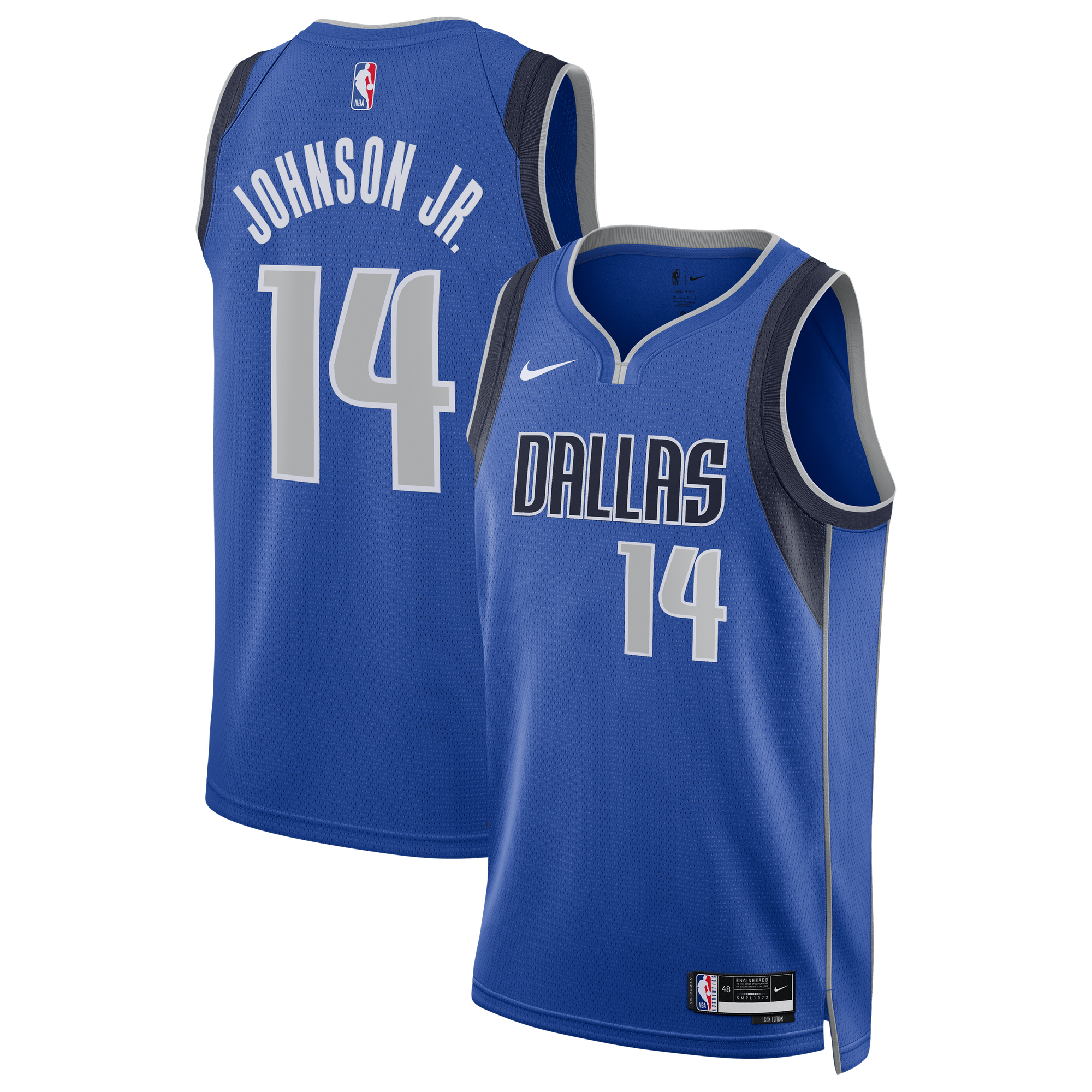 Morez Johnson Dallas Mavericks Swingman Jersey Blue NBA Women Fan Wear Morez Johnson