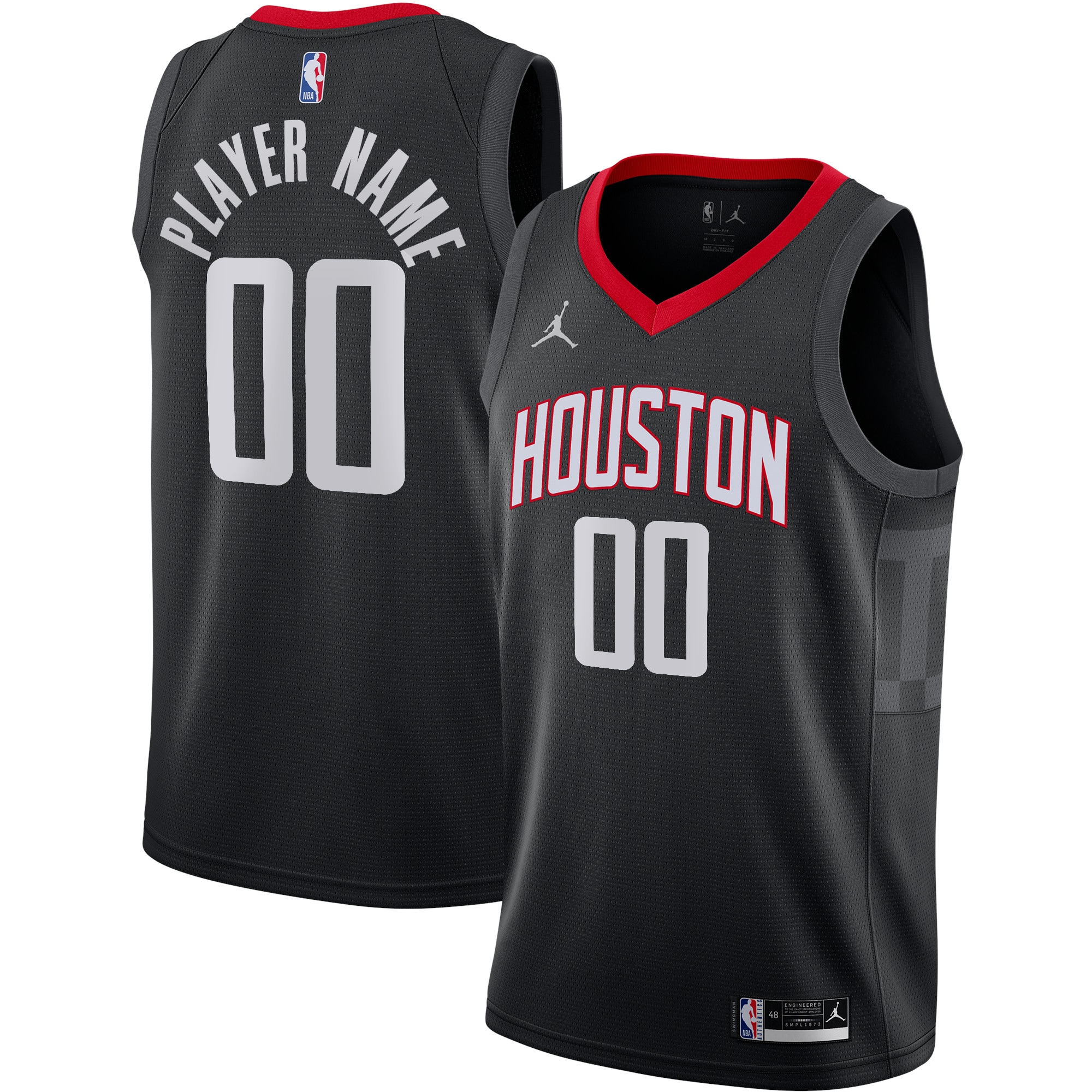 Houston Rockets Statement Edition Jersey Black NBA Youth Fan Wear