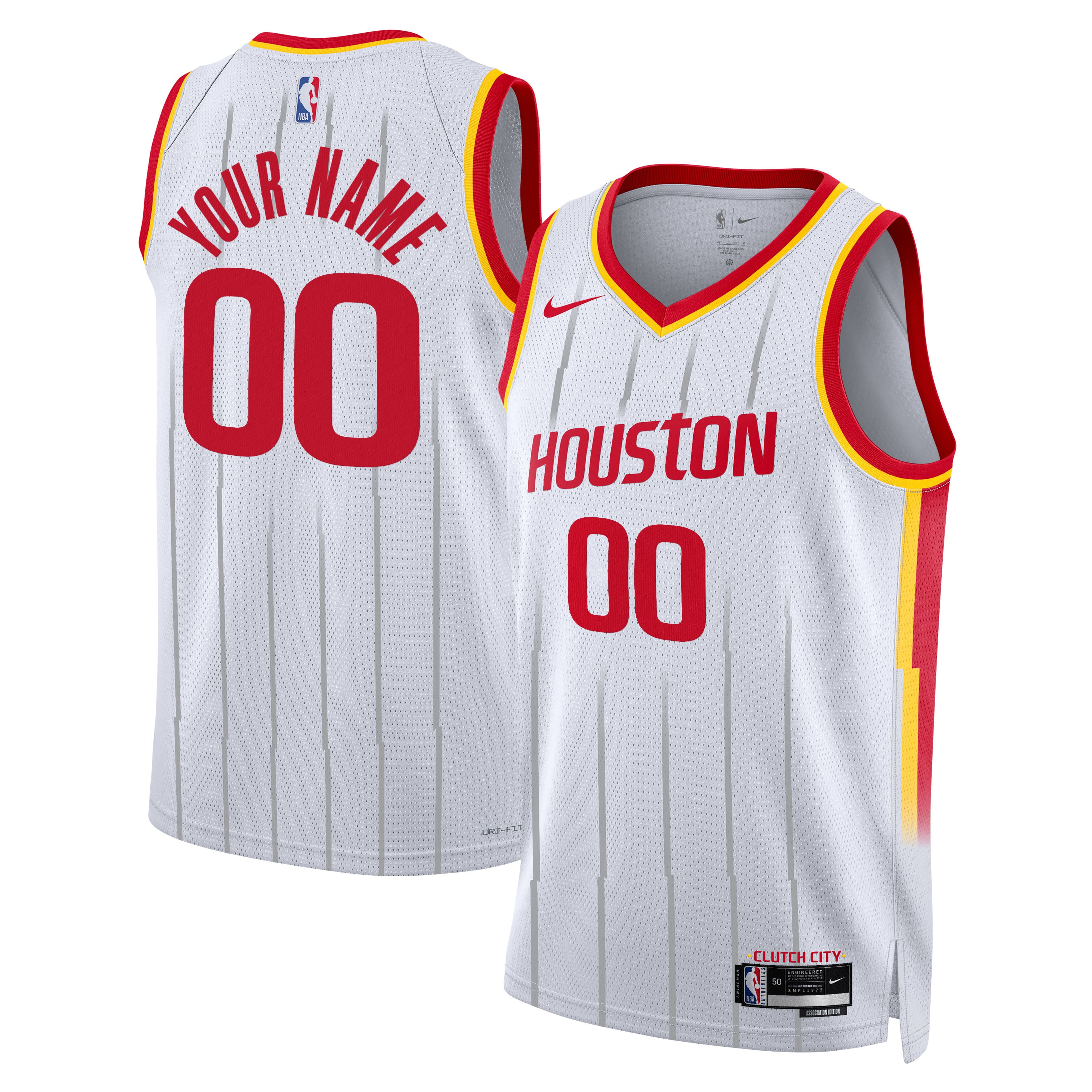 Houston Rockets Jersey White NBA Women Fan Wear
