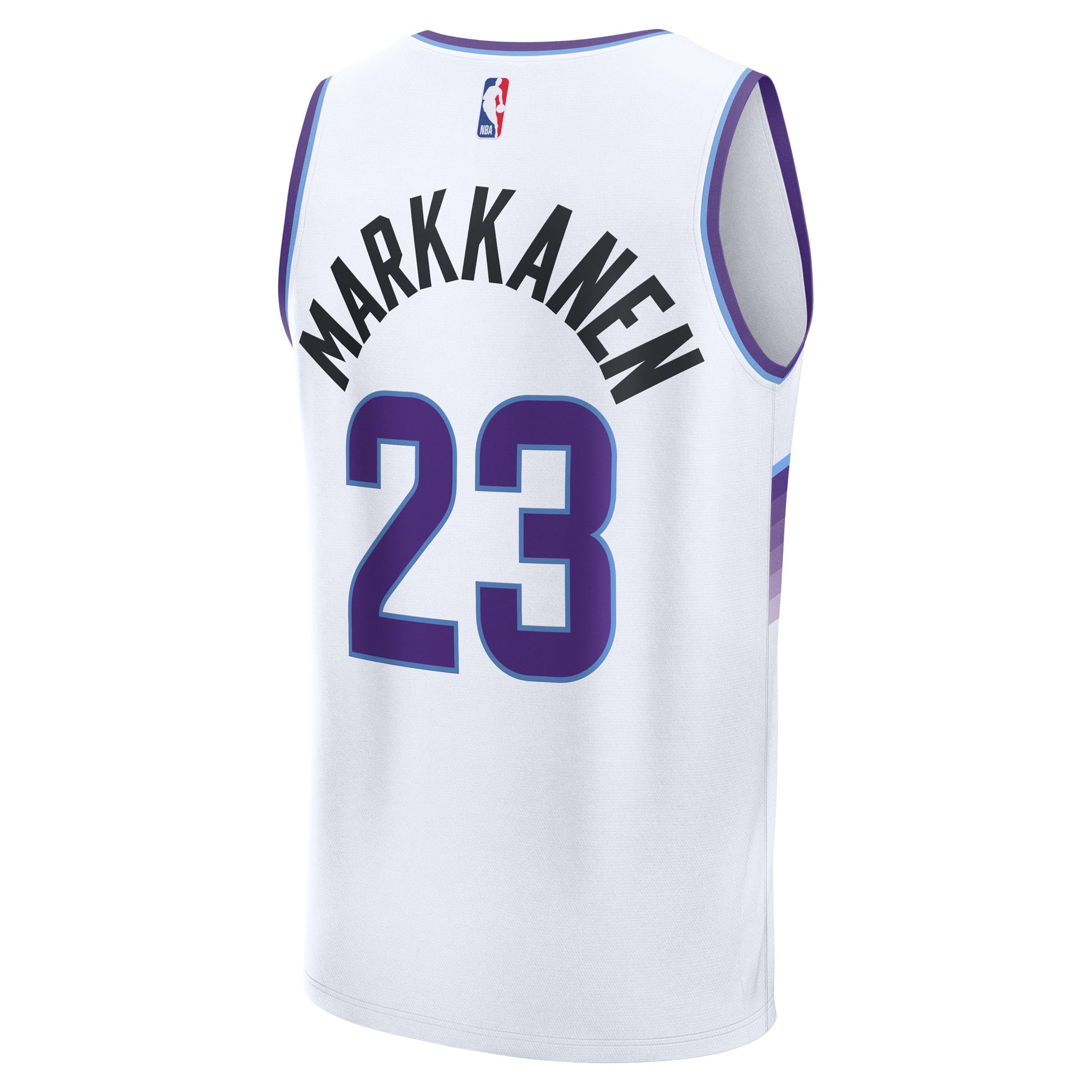 Lauri Markkanen Utah Jazz Fast Break Jersey White NBA Women Fan Wear Lauri Markkanen