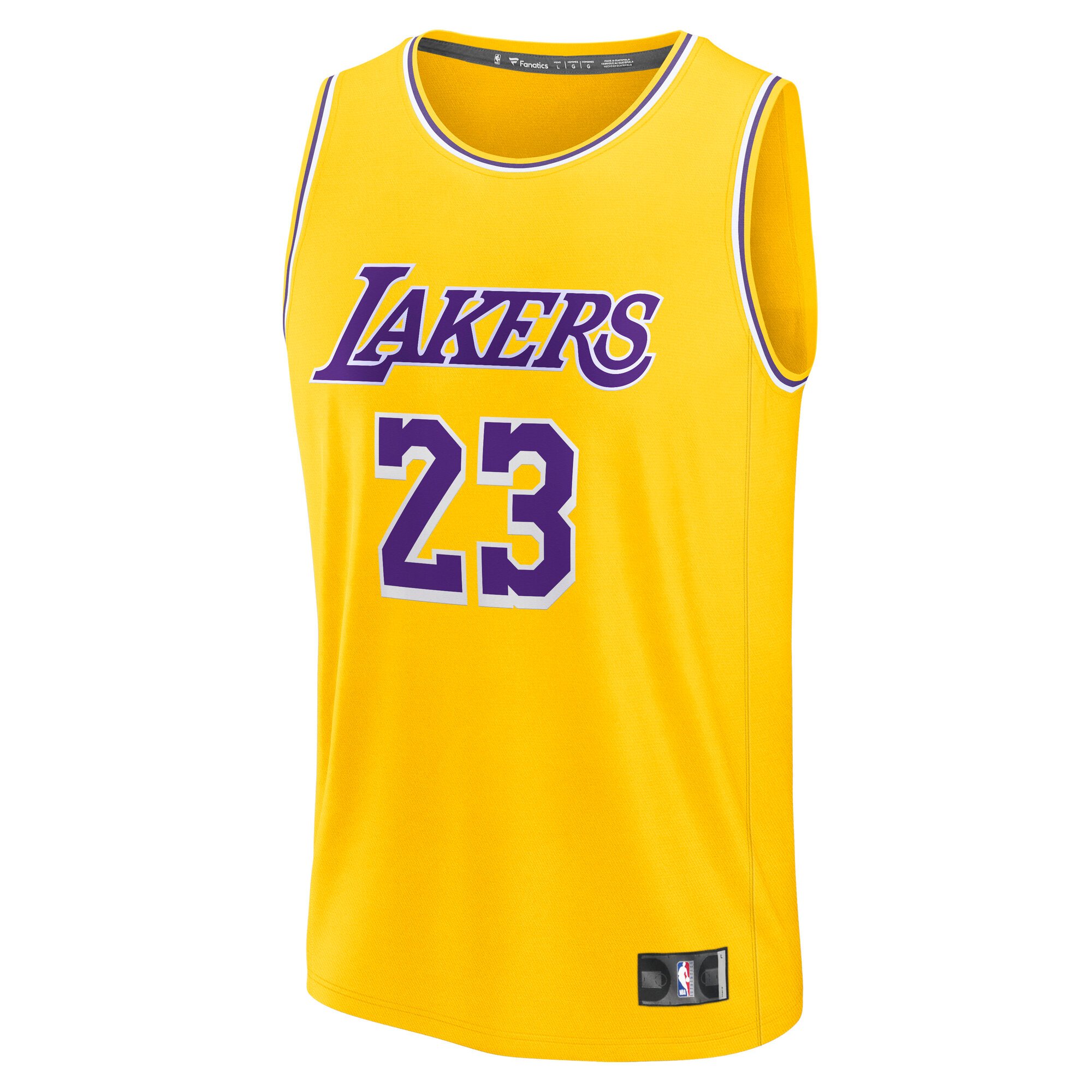 LeBron James Los Angeles Lakers Jersey Gold NBA Men Fan Wear LeBron James