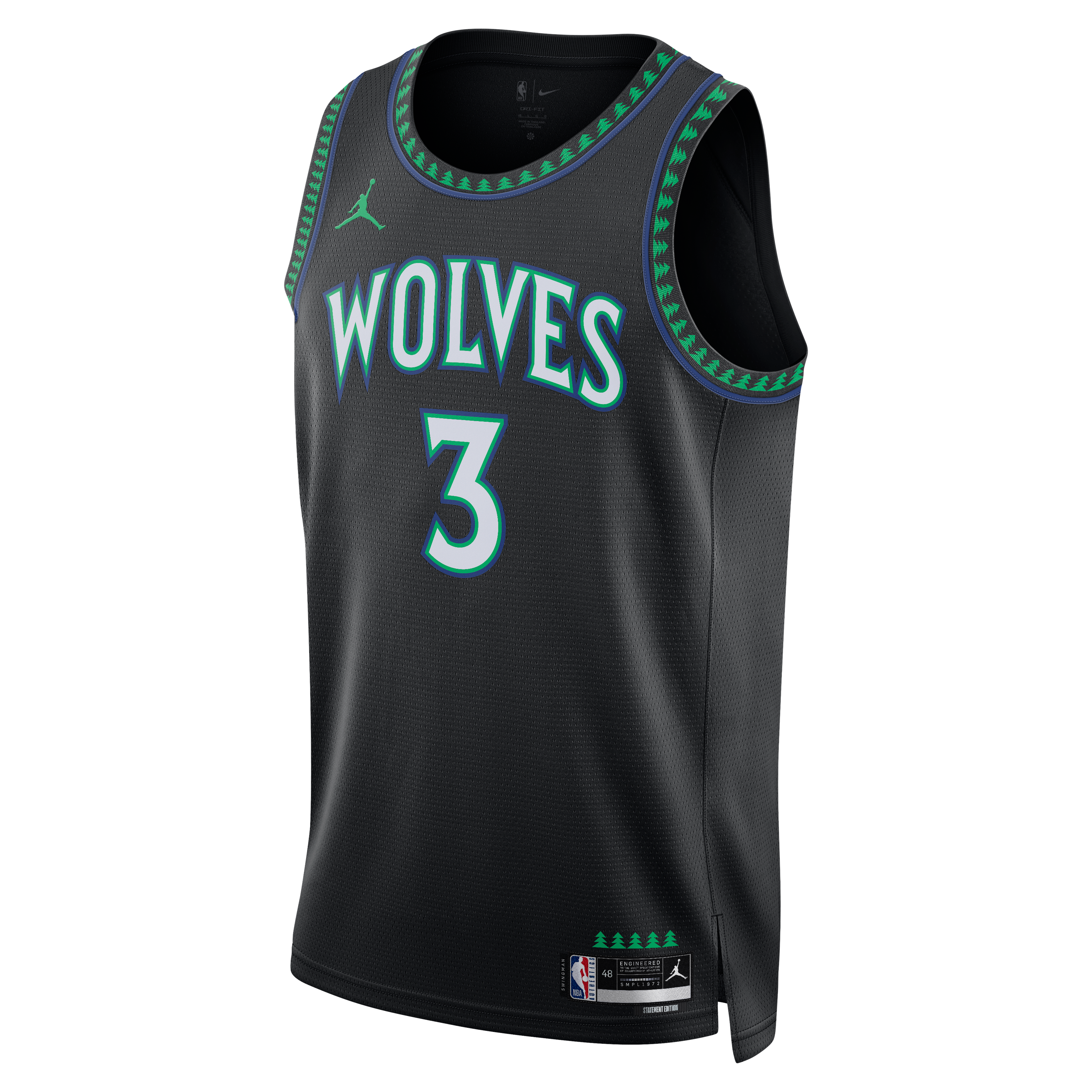 Jaden McDaniels Minnesota Timberwolves Jersey Black NBA Youth Fan Wear