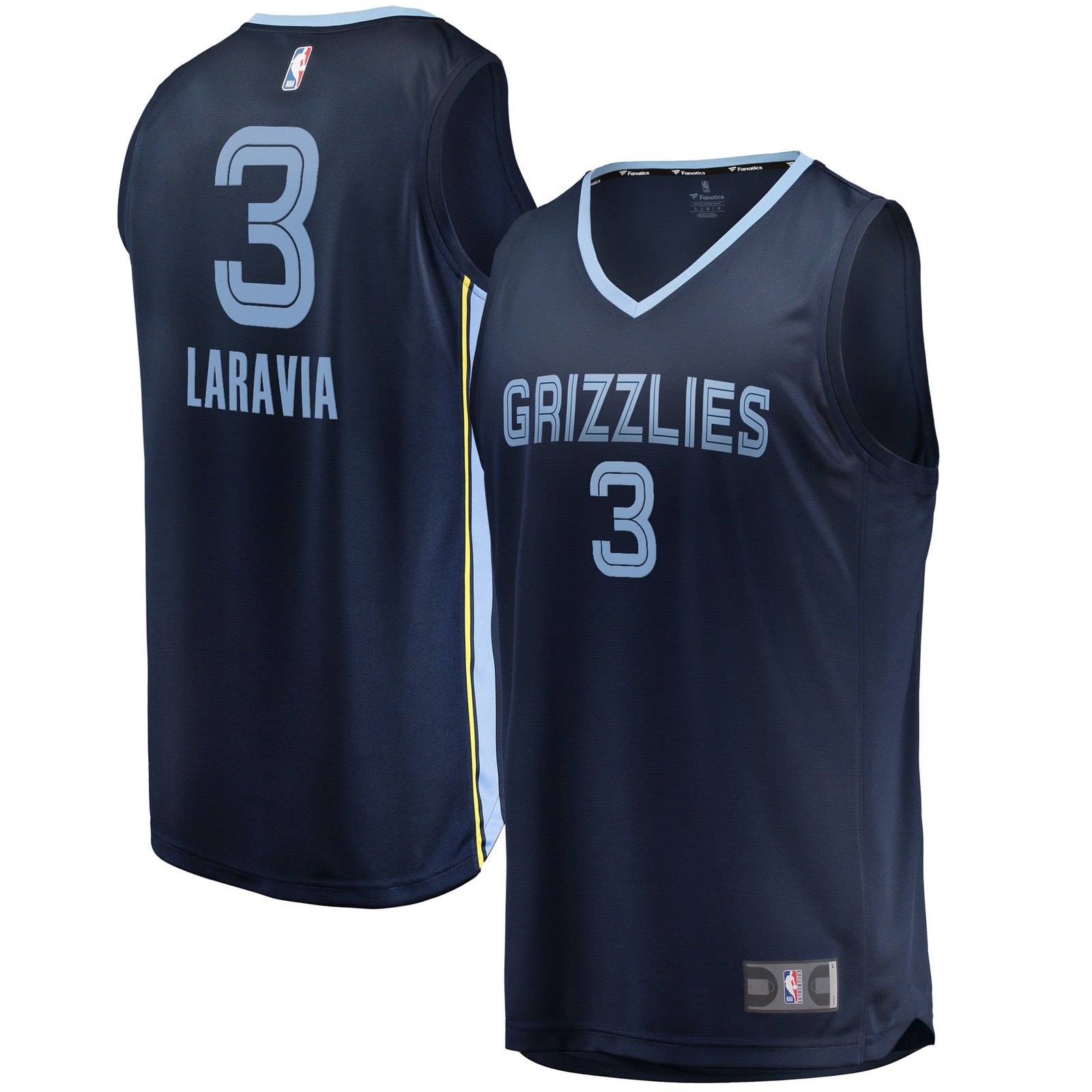 Jake LaRavia Memphis Grizzlies Fast Break Jersey Navy NBA Women Fan Wear