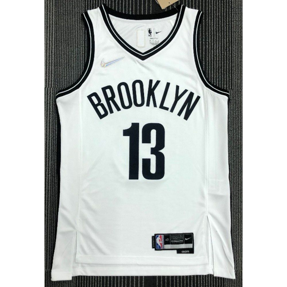 James Harden Brooklyn Nets Swingman Jersey White NBA Men Fan Wear James Harden