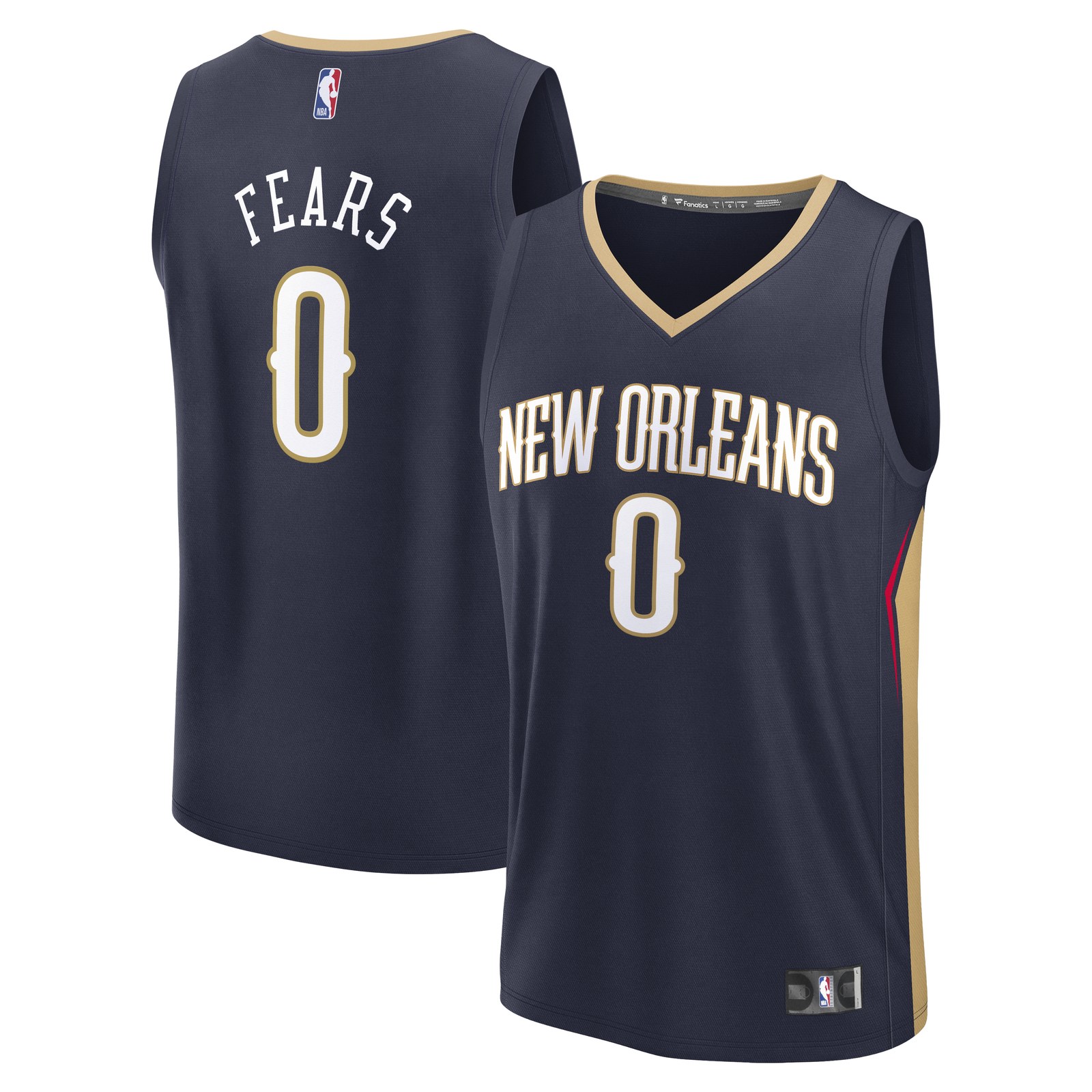 Jeremiah Fears New Orleans Pelicans Fast Break Jersey Navy NBA Women Fan Wear