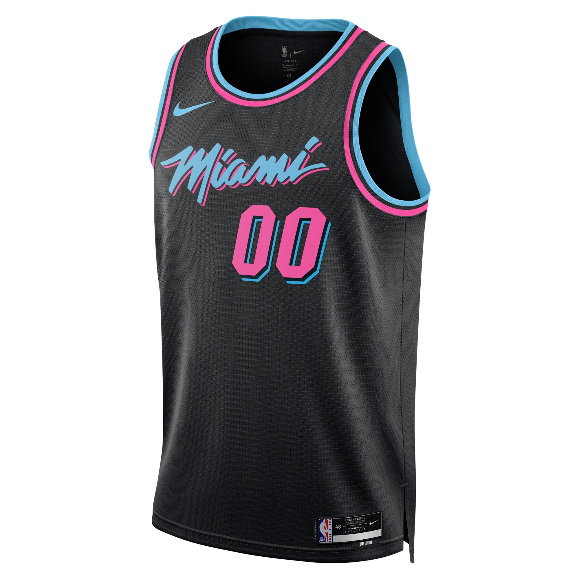 Miami Heat City Edition Jersey Black NBA Women Fan Wear Custom Number