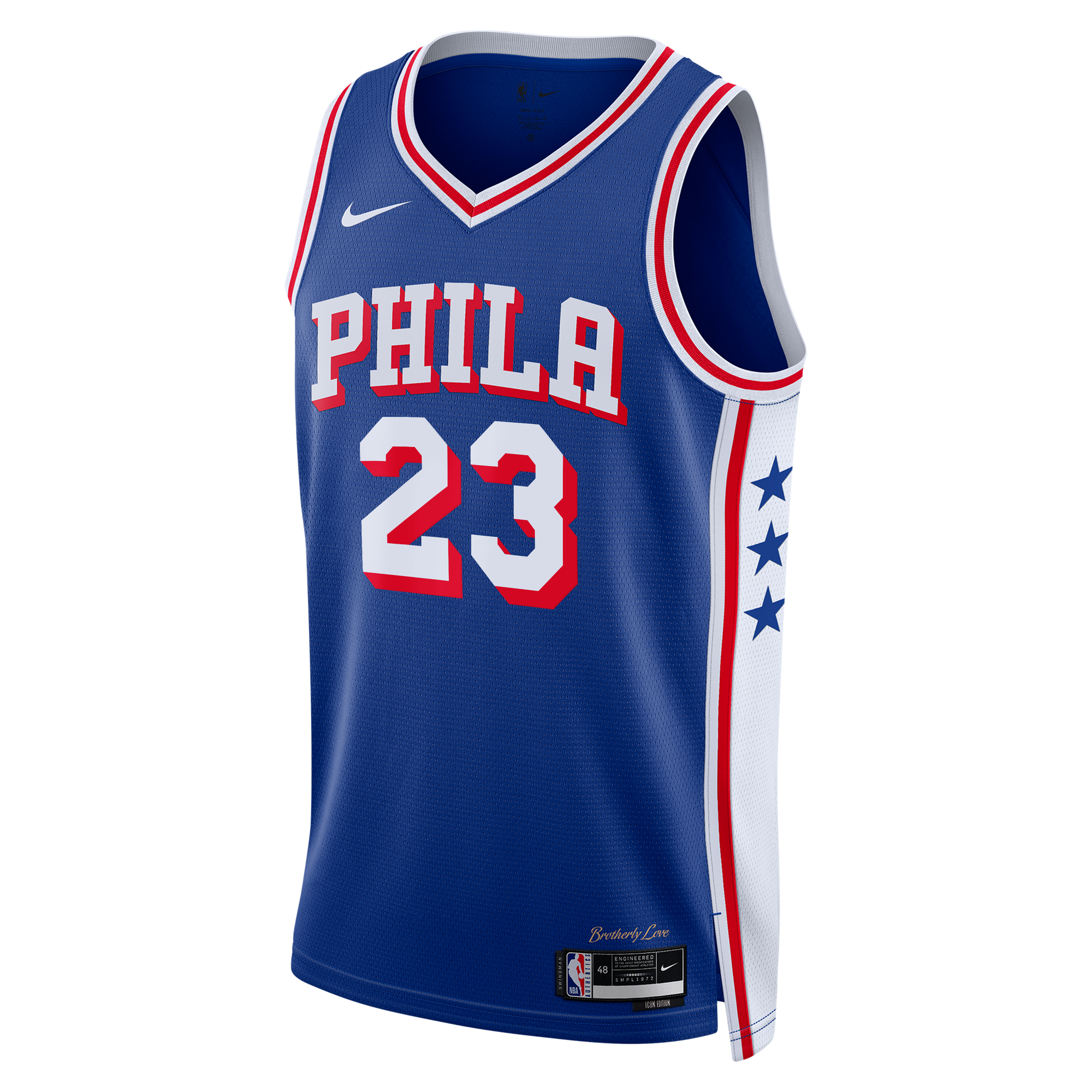 LeBron James Philadelphia 76ers Icon Edition Jersey Royal NBA Youth Fan Wear