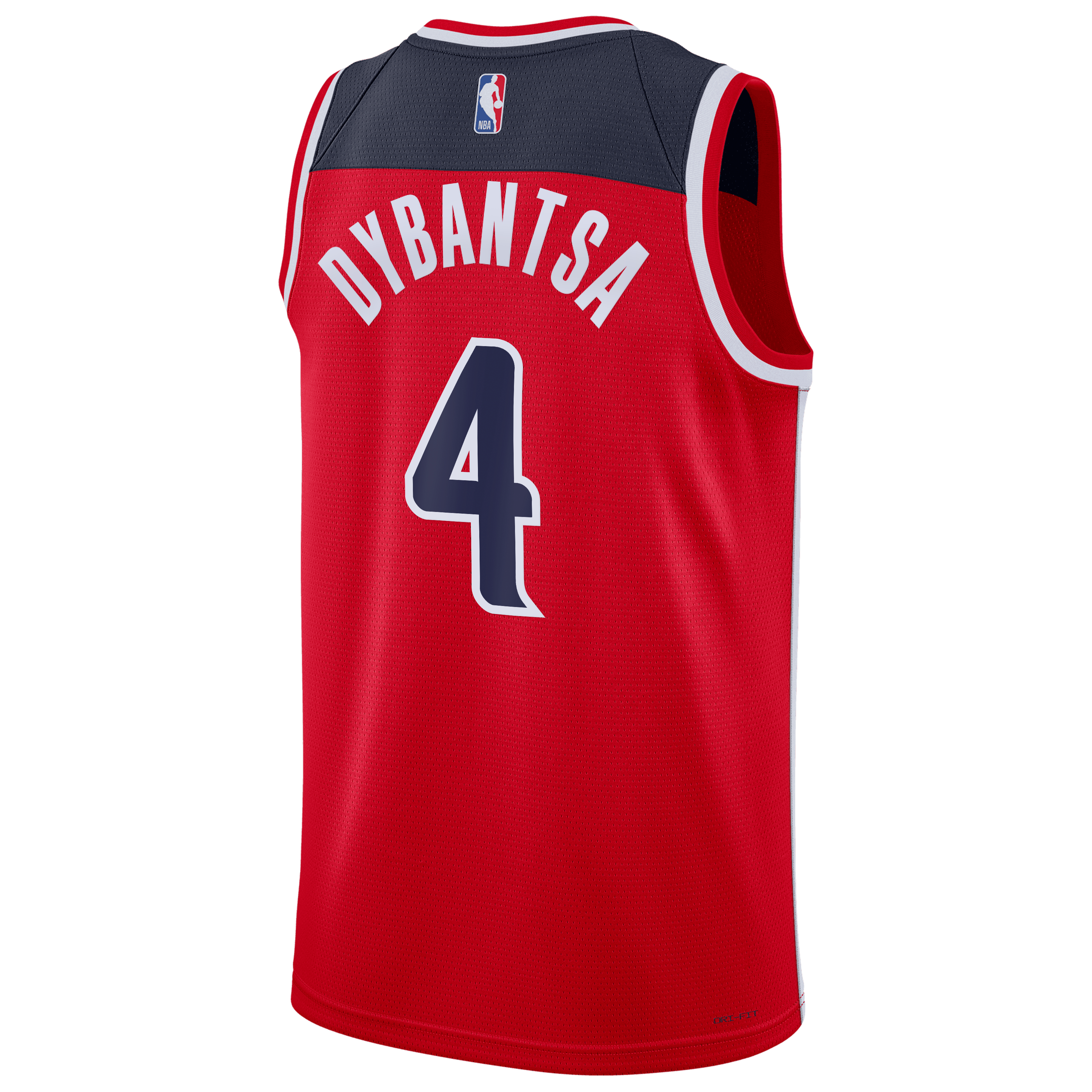 AJ Dybantsa Washington Wizards Draft Jersey Red NBA Youth Fan Wear