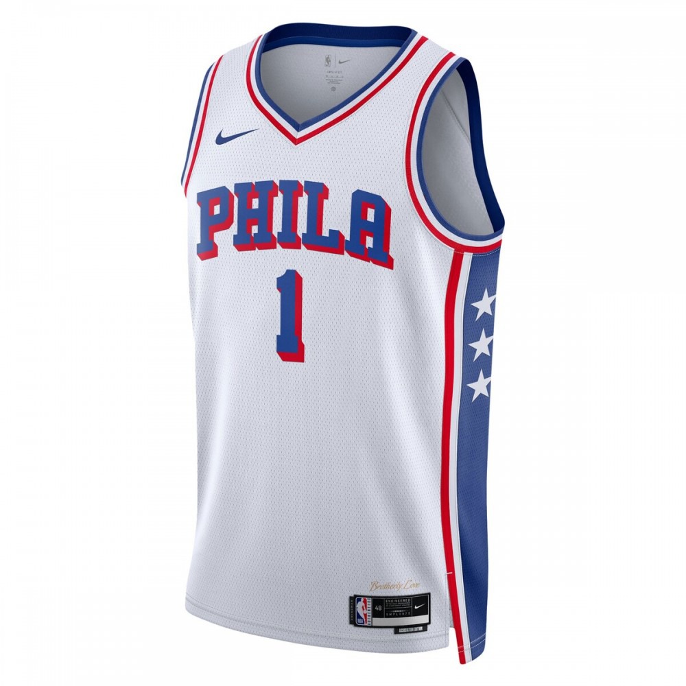 James Harden Philadelphia 76ers Association Edition Jersey White NBA Men Fan Wear James Harden