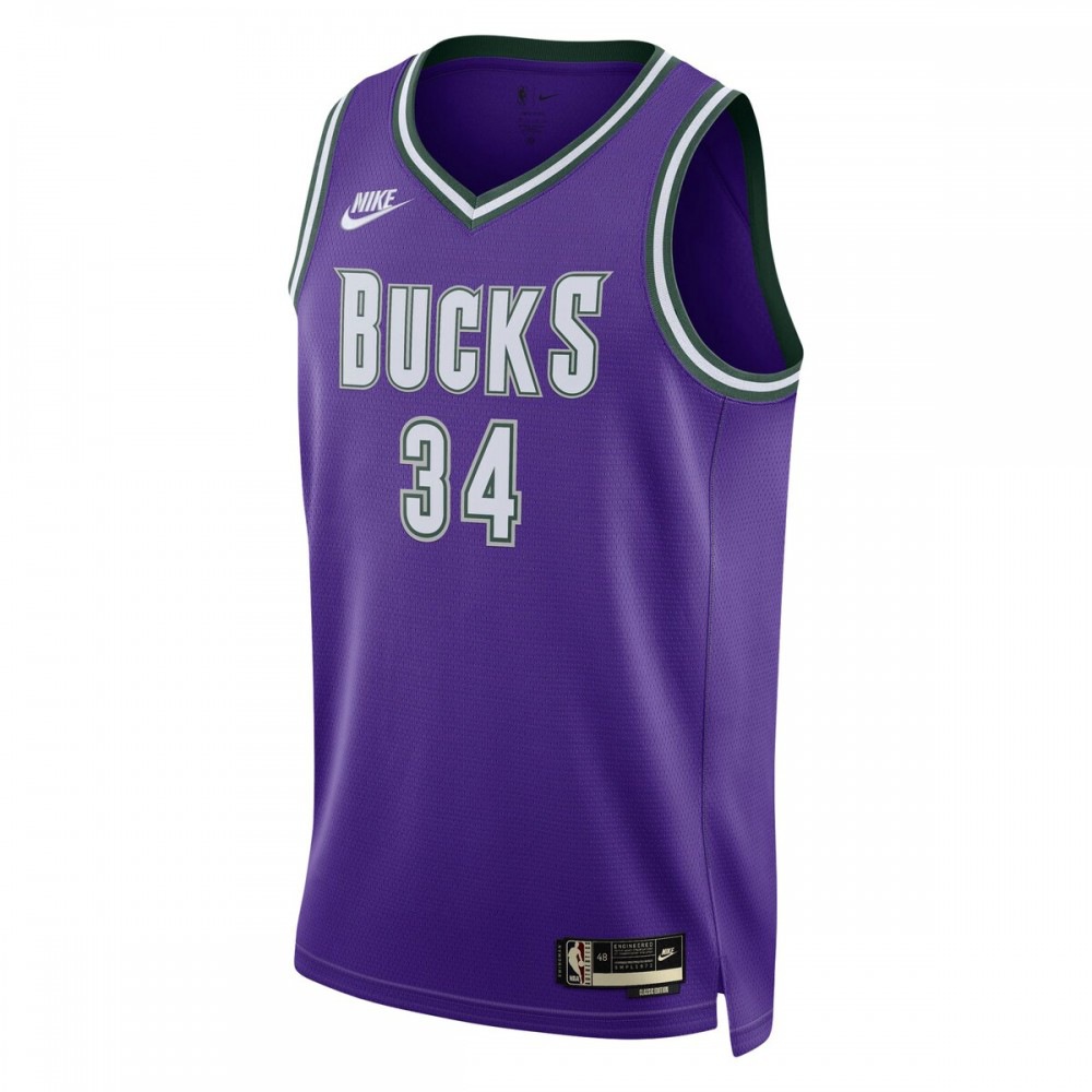 Giannis Antetokounmpo Milwaukee Bucks Swingman Jersey Purple NBA Women Fan Wear Giannis Antetokounmpo
