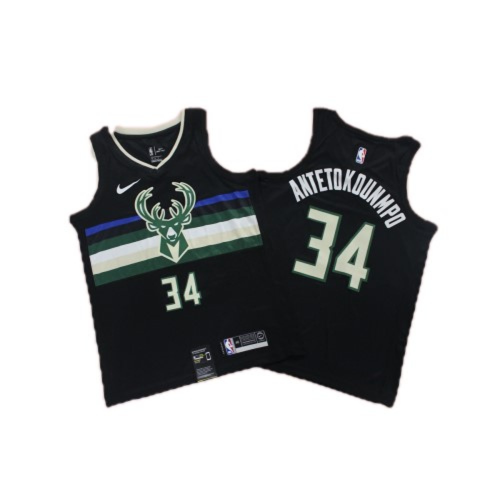 Giannis Antetokounmpo Milwaukee Bucks Swingman Jersey Black NBA Women Fan Wear