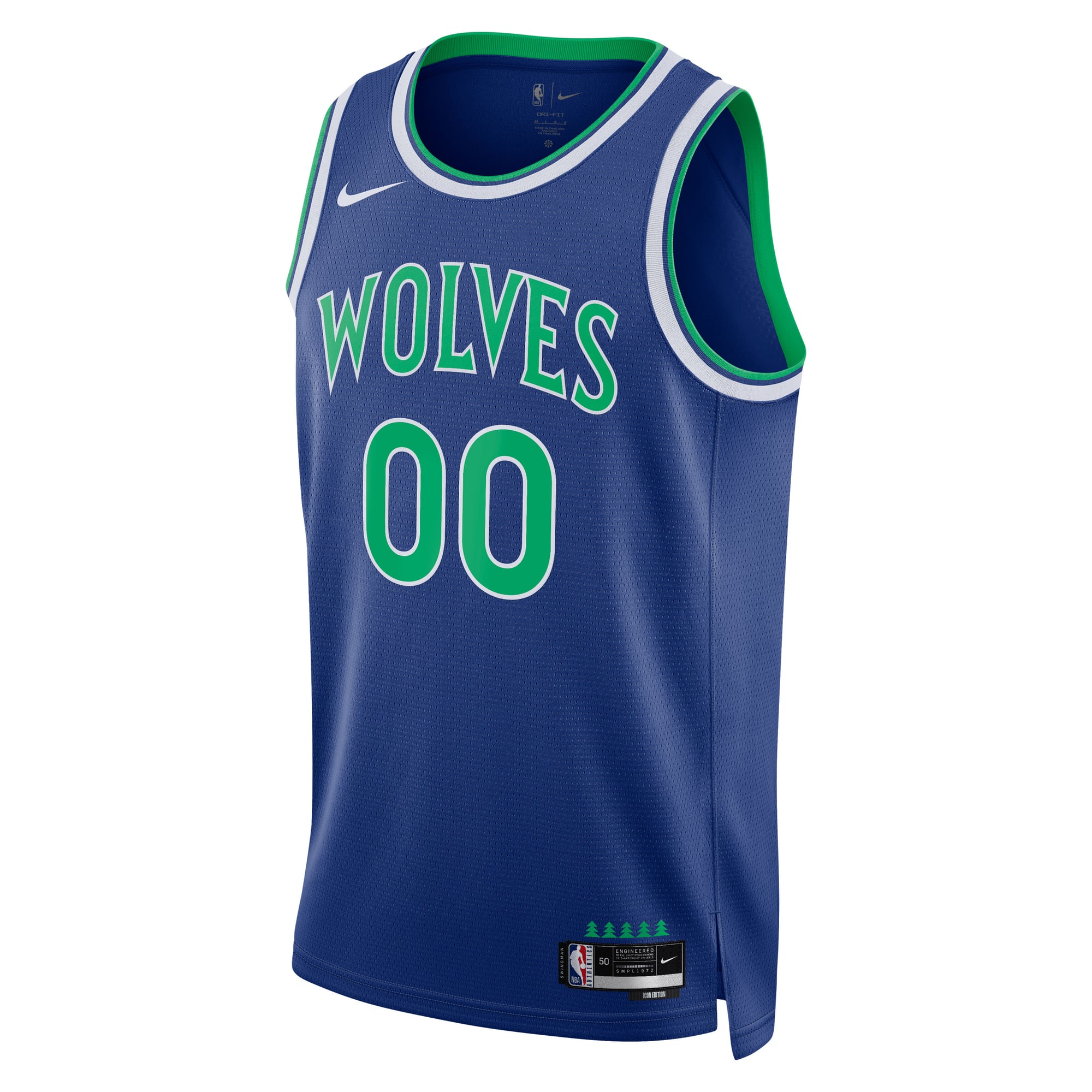 Minnesota Timberwolves Swingman Jersey Blue NBA Women Fan Wear Custom Number