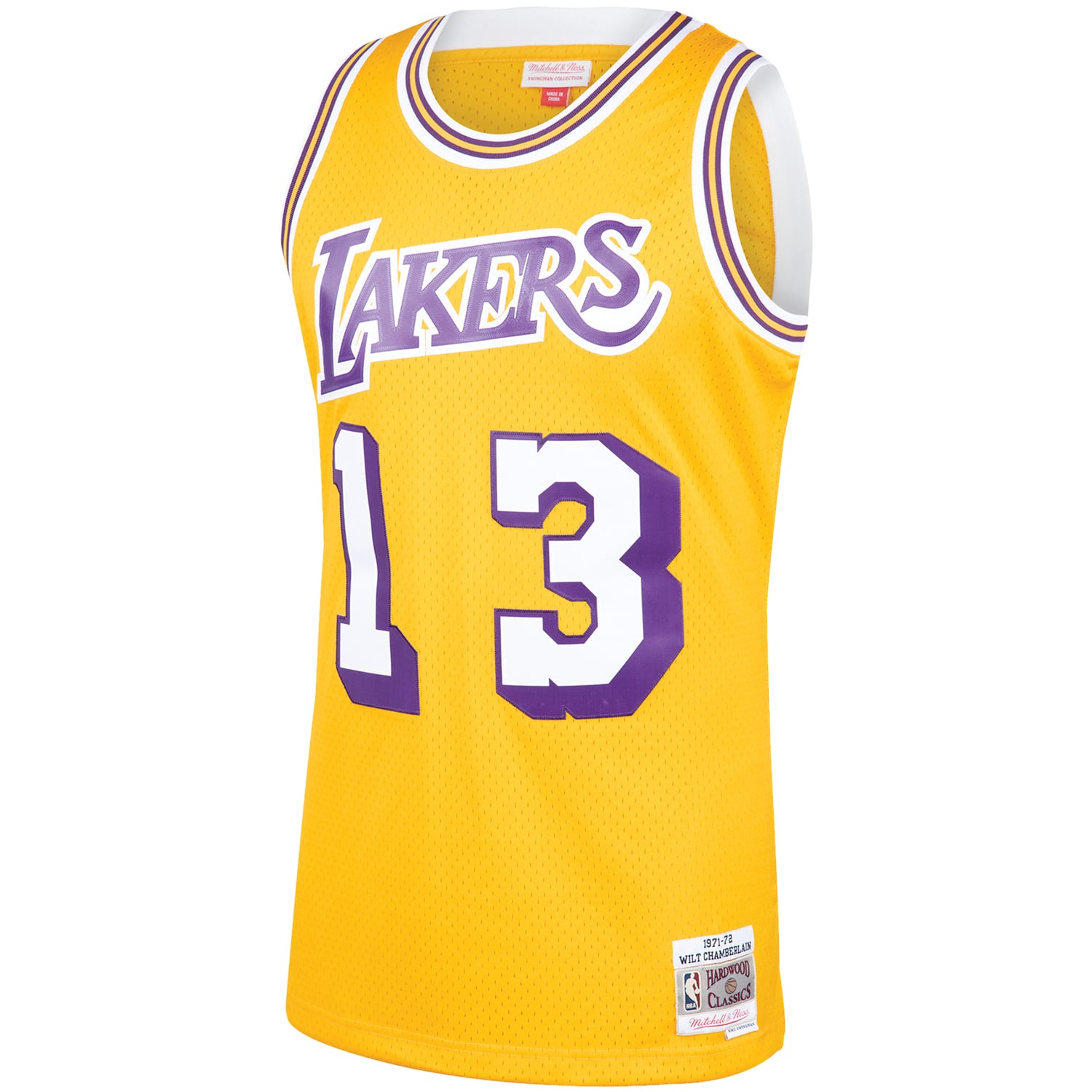 Wilt Chamberlain Los Angeles Lakers Jersey Gold NBA Youth Fan Wear