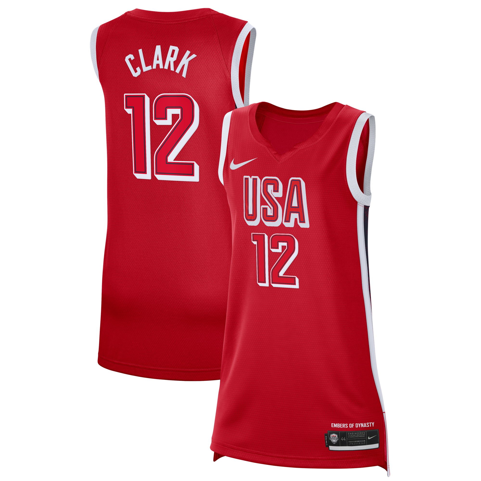 Caitlin Clark USA Jersey Red NBA Women Fan Wear